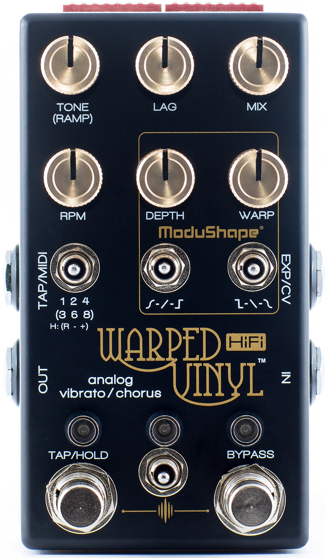 Chase Bliss Audio Warped Vinyl HiFi Analog Vibrato Chorus Guitar Pedal - Vintage Tone Effects for Electric Guitar, Studio Recording & Live Performances