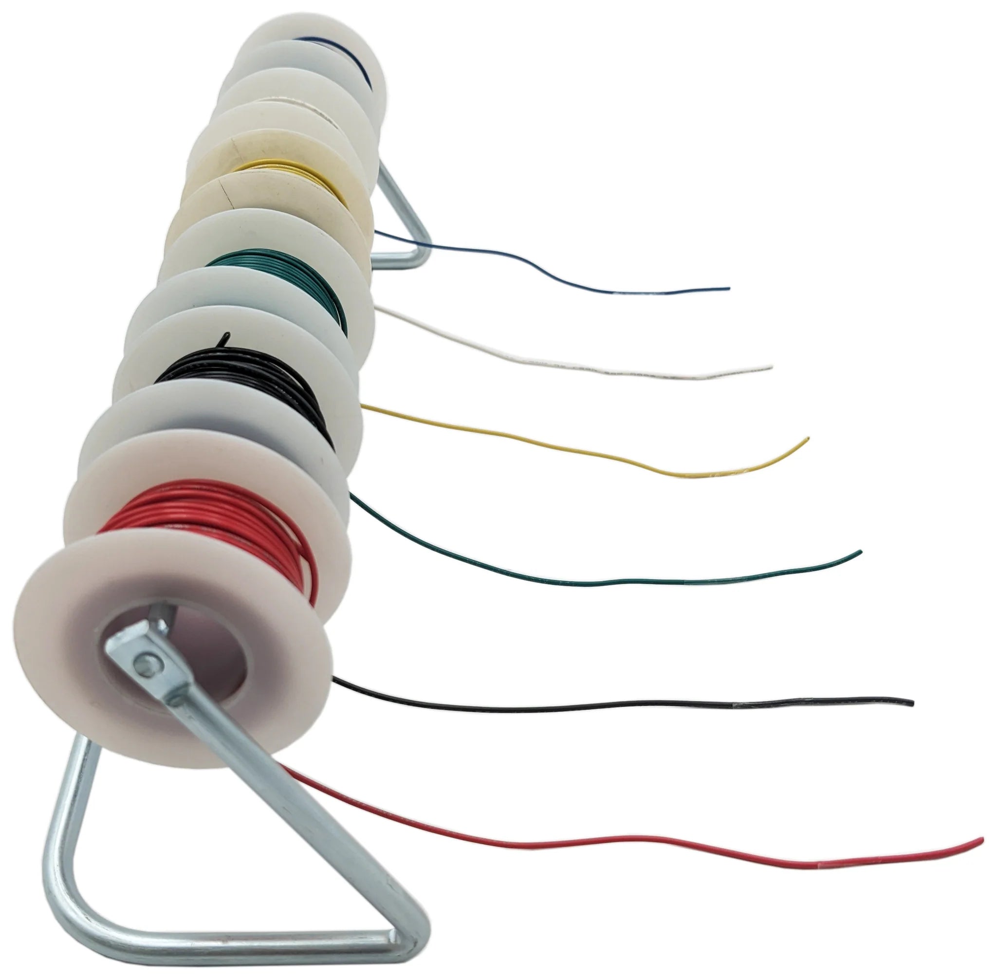 24 Gauge Hook Up Wire Kit - 6 Spools (25ft Each) Stranded Tinned Copper Wire with Metal Spool Holder - Perfect for Electronics, DIY Projects, Automotive Wiring & Home Repairs