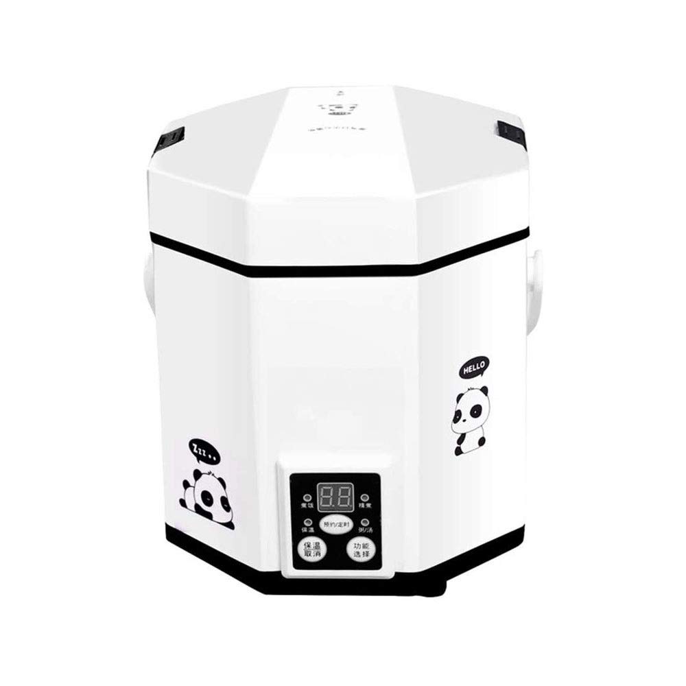 KULZTT 1.2L Mini Rice Cooker & Electric Lunch Box - Portable Travel Rice Cooker with Removable Non-Stick Pot, Keep Warm Function - Perfect for Cooking Rice, Soup, Stews, Grains & Oatmeal - Ideal for Dorms, Offices, Camping & Small Families (White)