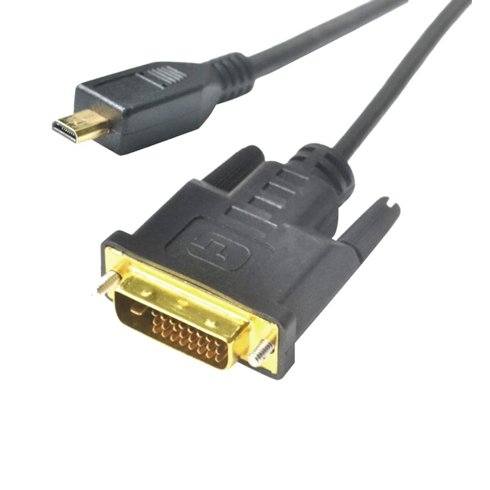 Seadream Micro HDMI to DVI (24+1) Male Cable 8 inch/20cm Black - High-Speed Digital Video Cable for Laptop, Monitor, Projector & TV Connections