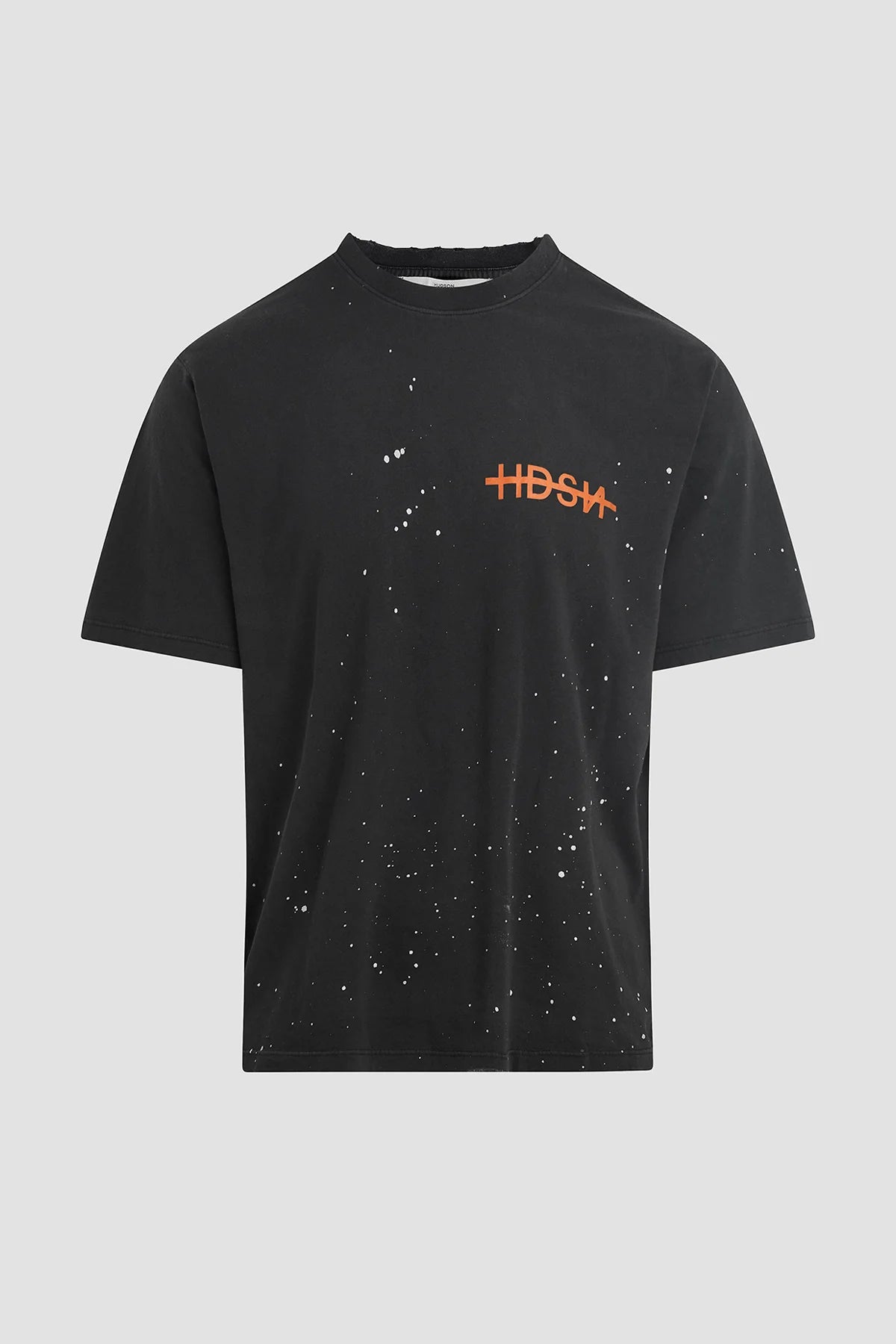 Vintage Hudson Graphic Tee - Black Stamped Cotton T-Shirt for Men | Casual Streetwear & Retro Fashion Outfits