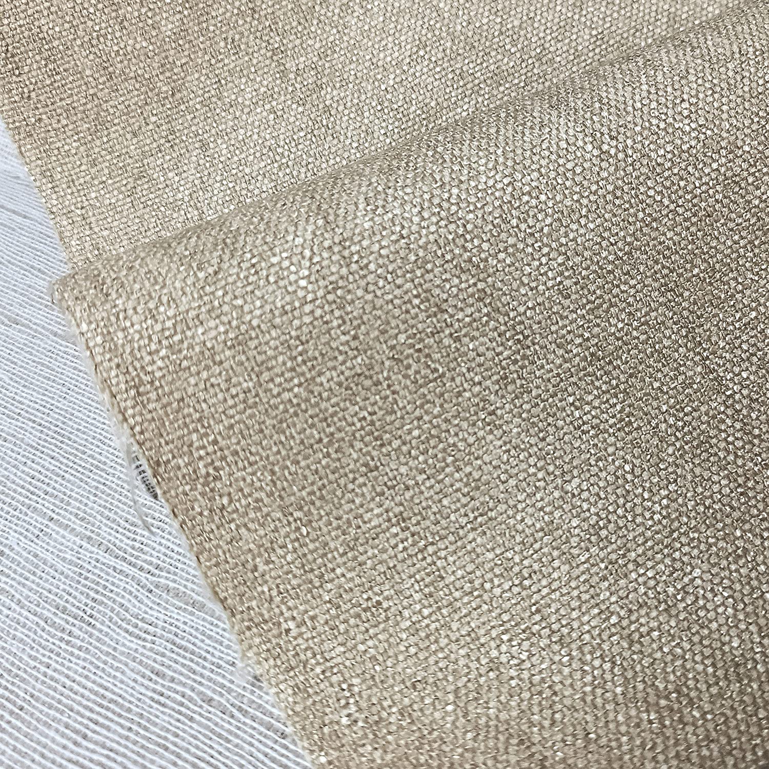 11OZ Polyester Blend Upholstery Fabric by The Yard - 57 Inches Wide, Khaki Color - Perfect for DIY Furniture, Home Decor, and Craft Projects