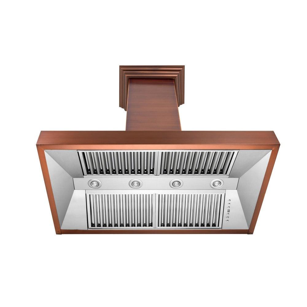 ZLINE 8667C Convertible Designer Series Copper Wall Mount Range Hood - Premium Kitchen Ventilation for Modern Homes | Perfect for Cooking, Baking & Grilling