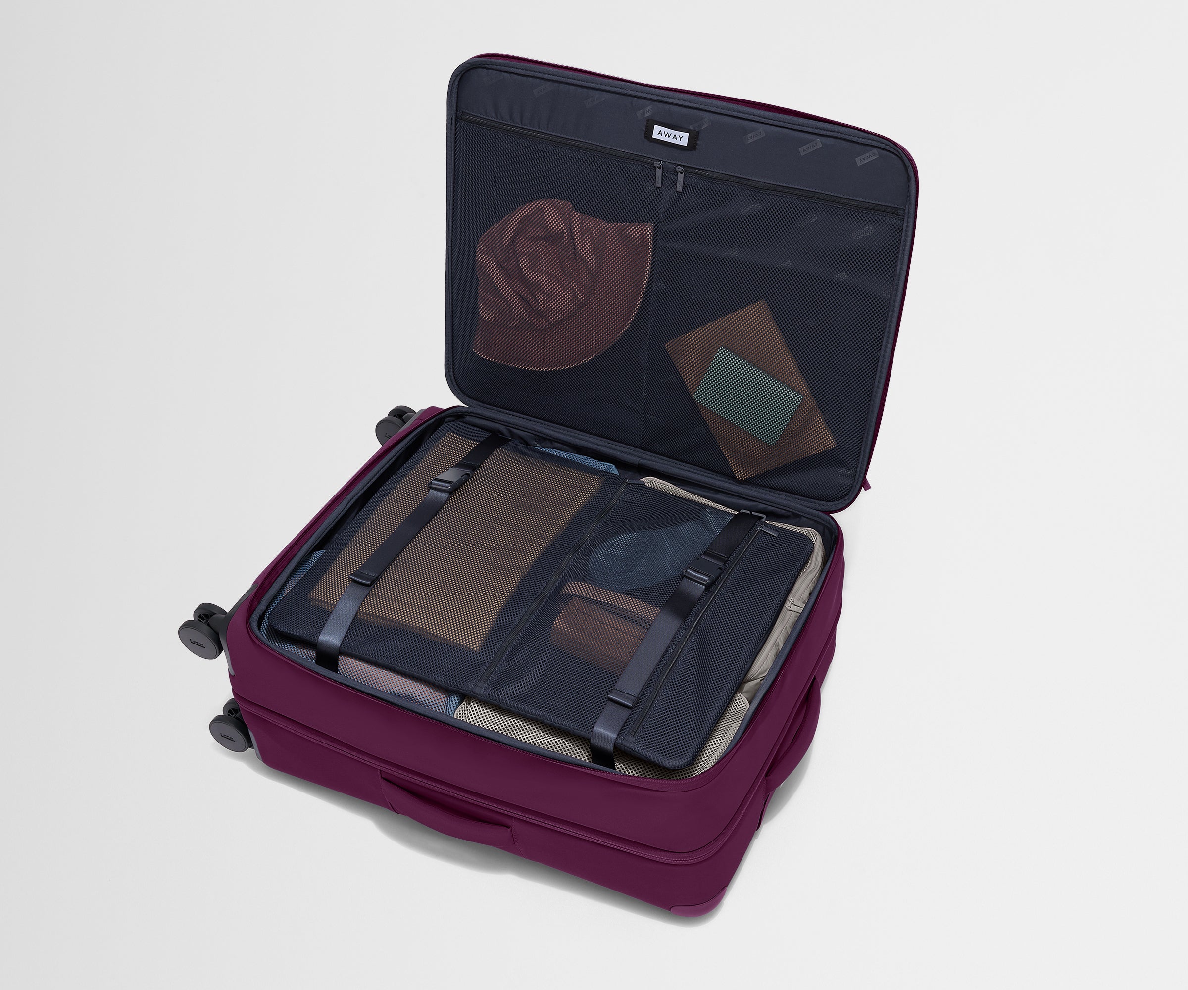 Premium Softside Large Luggage in Plum Purple - Spacious & Durable Suitcase for Travel, Business Trips & Vacations