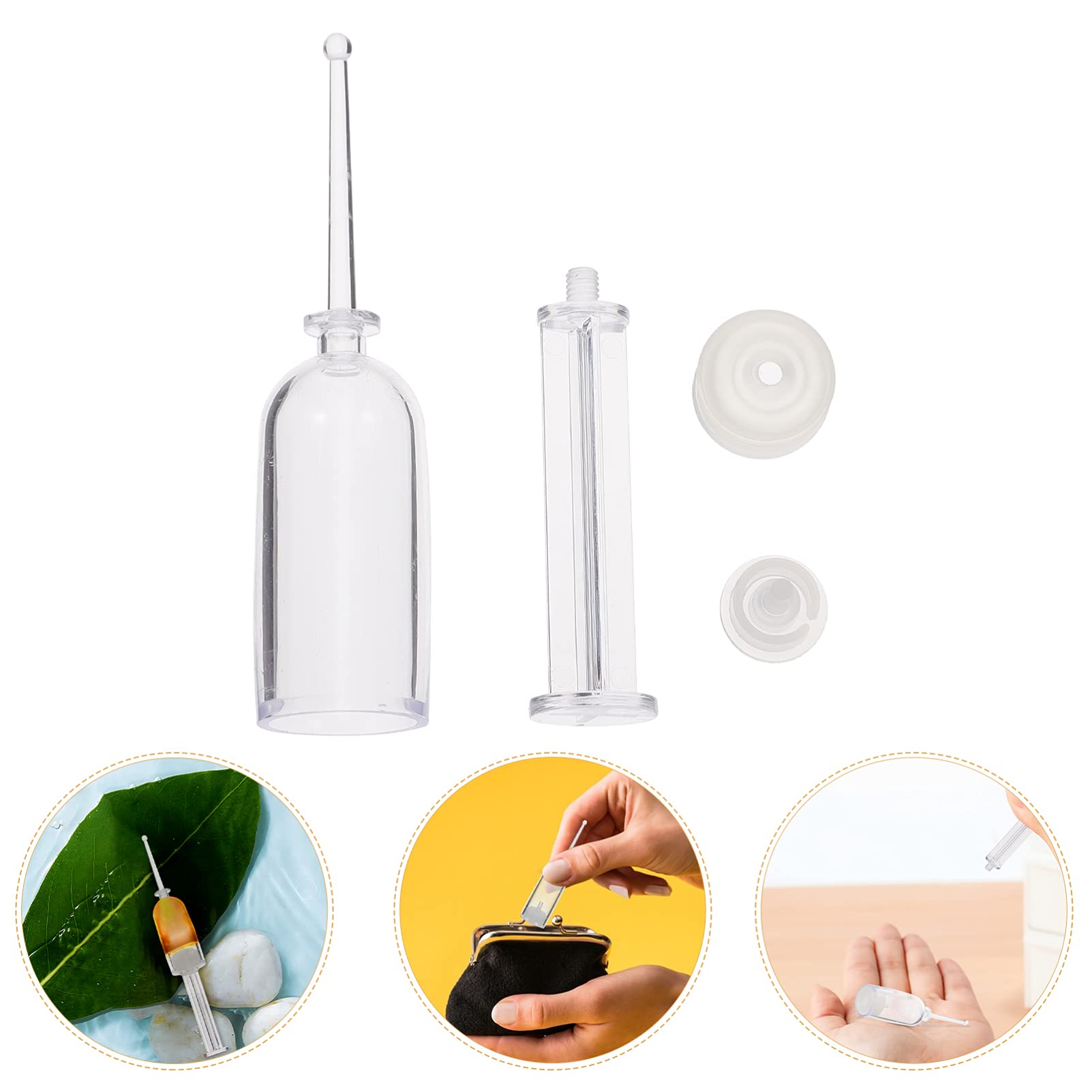 OSALADI 5ml Clear Mini Glass Perfume Bottles Set - Travel Size Sample Vials with Dropper & Lid for Essential Oils, Fragrances & DIY Beauty - Perfect for Travel, Gifts & Home Organization