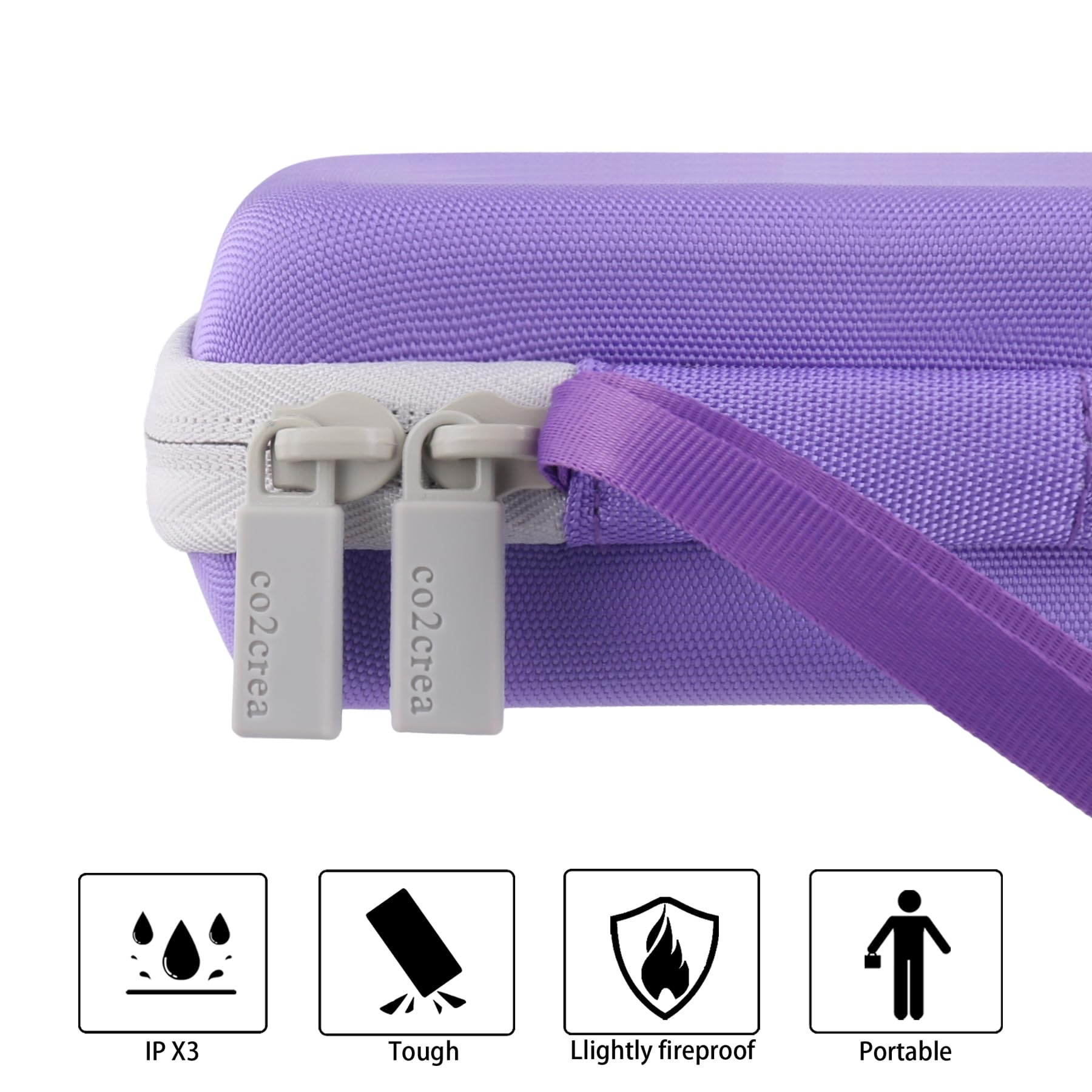 CO2CREA Durable Hard Case for HP Sprocket Portable 2x3