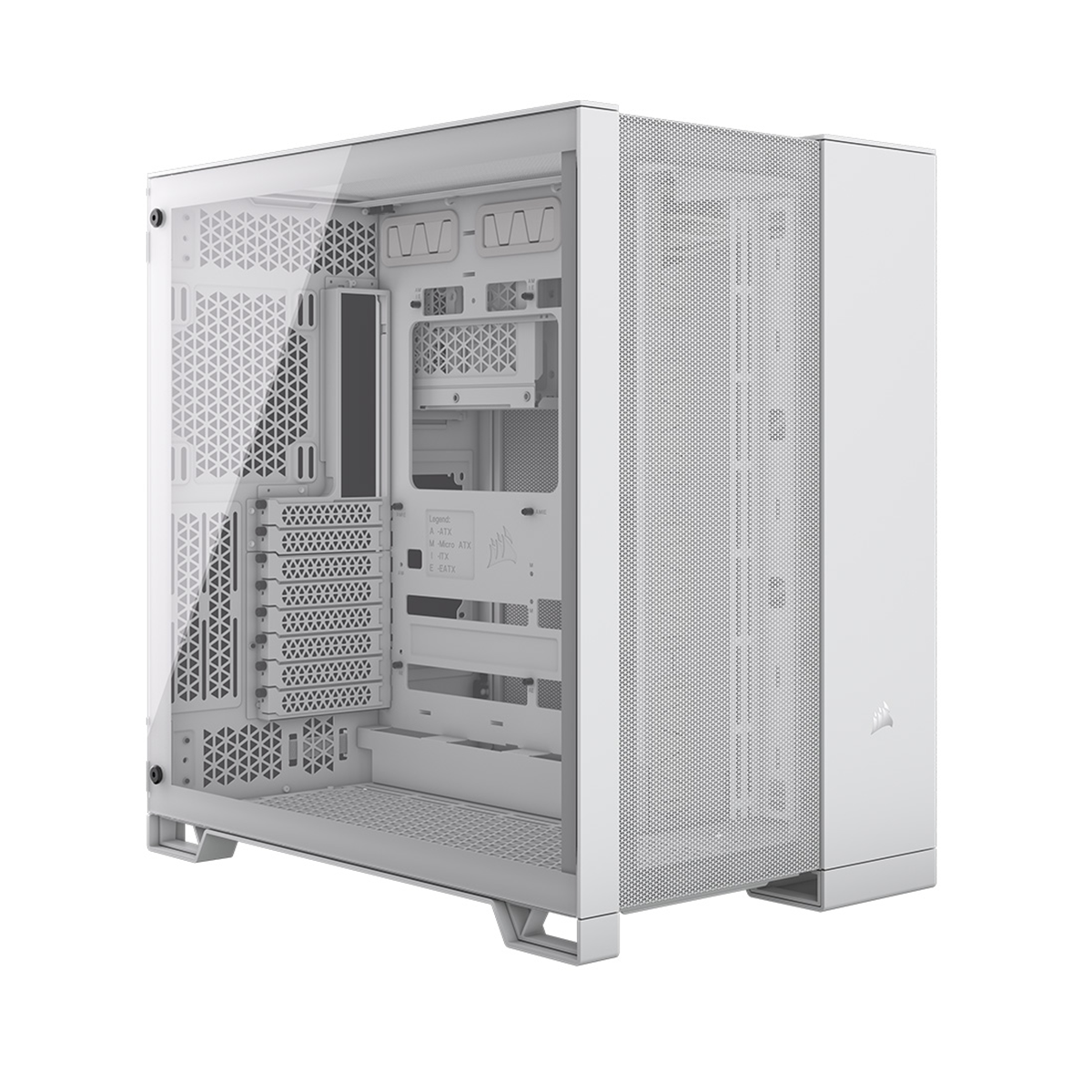 Corsair 6500D Airflow Mid Tower PC Case - Tempered Glass White - High Airflow Design for Gaming & Workstation Builds - Perfect for Streamers & Content Creators
