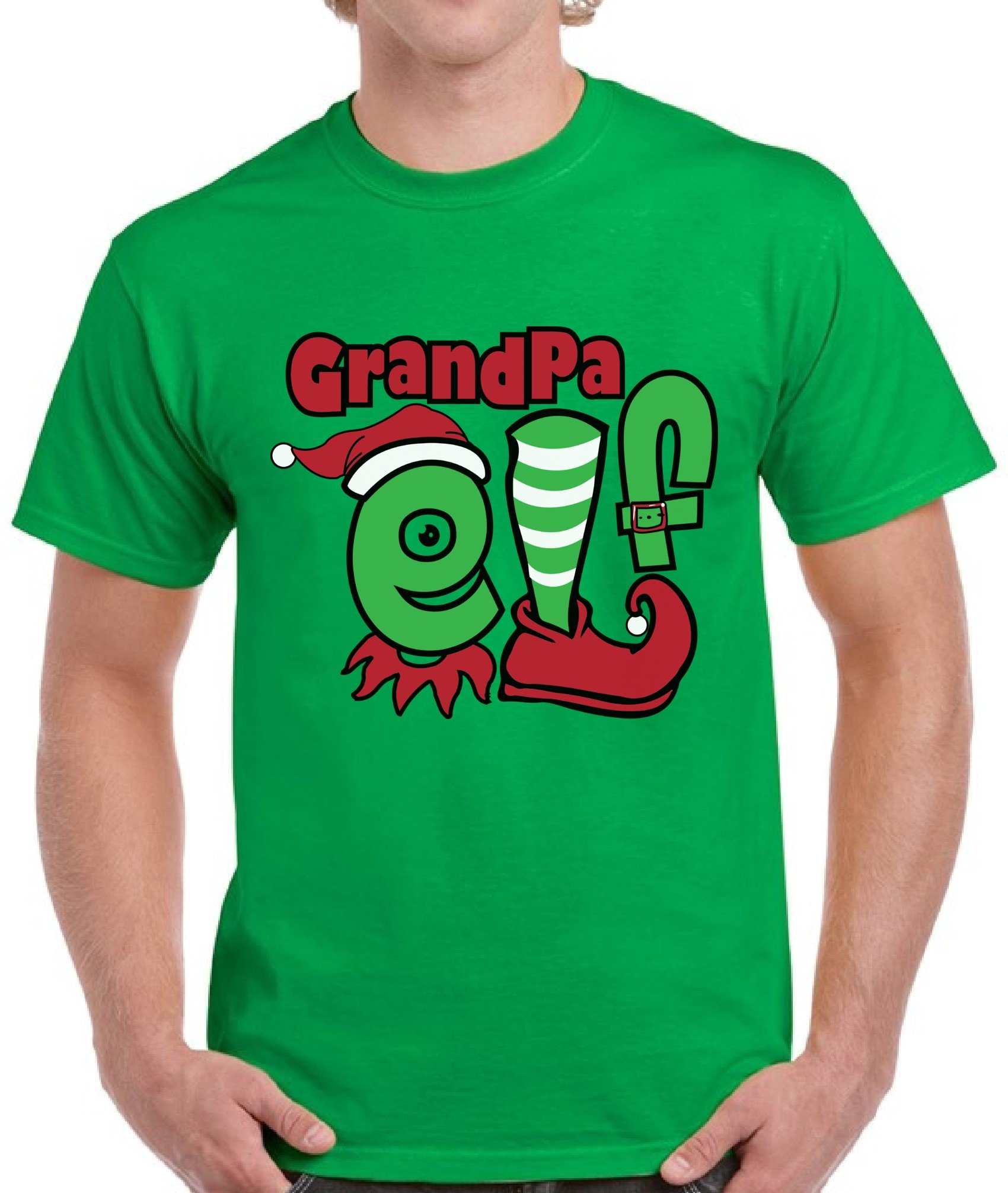 Grandpa Elf Christmas Shirt - Funny Holiday Tee for Men - Festive Grandpa Gift Idea - Perfect for Christmas Parties & Family Gatherings