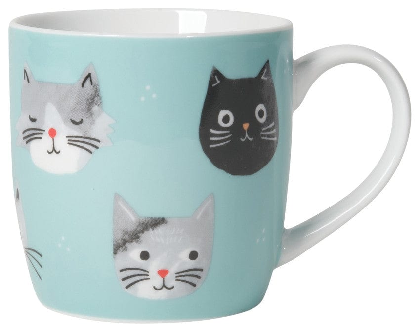 Now Designs Cat's Meow Ceramic Coffee Mug - 15oz Cute Cat-Themed Tea Cup with Handle - Perfect for Home, Office & Gift Giving
