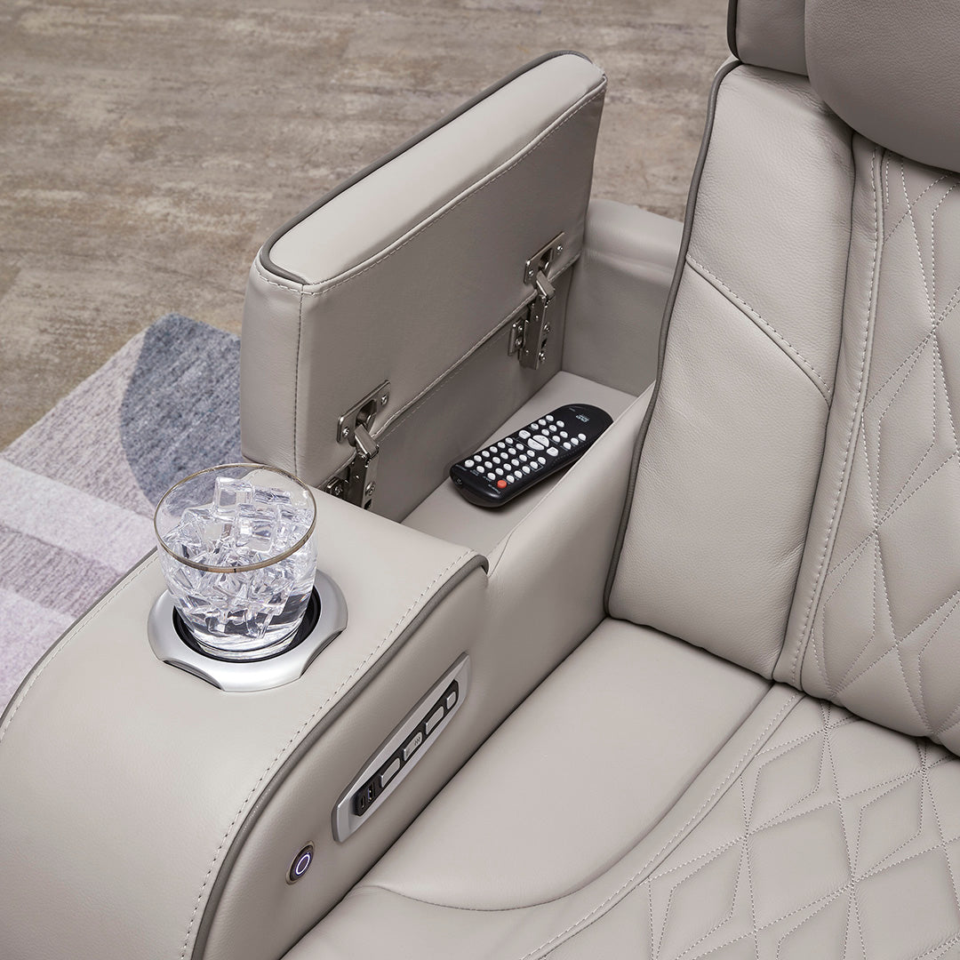 Boyington Power Reclining Sofa - Modern Electric Recliner with USB Charging Ports | Perfect for Living Room, Home Theater & Family Relaxation
