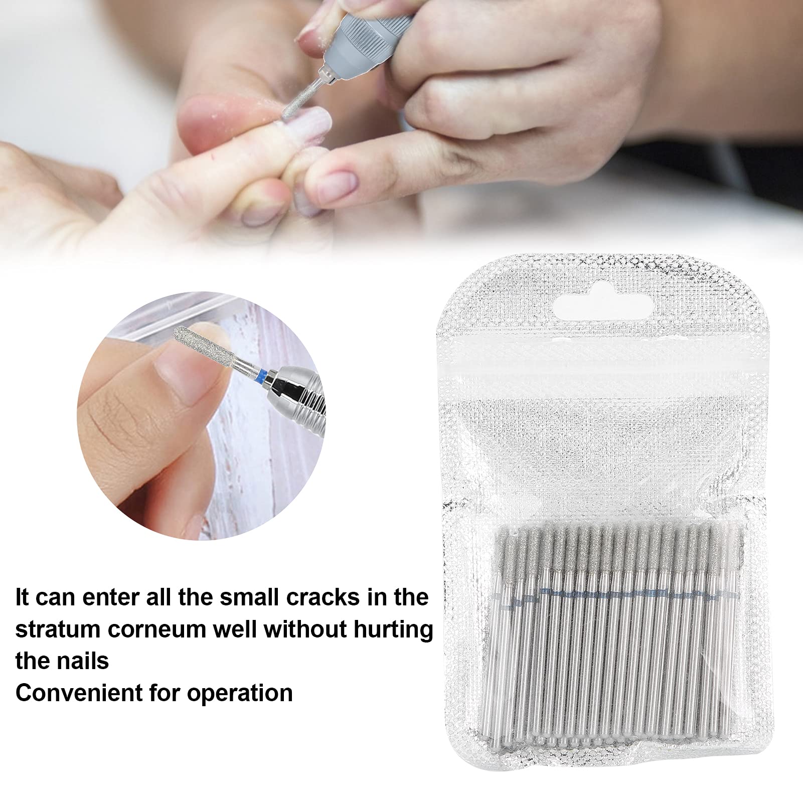 50PCS Professional Nail Drill Bits Set - Acrylic Gel Nail Cutter, Cuticle Polisher & Manicure Pedicure Tools Kit for Salon & Home Use | Perfect for Nail Art, Gel Removal & Nail Care