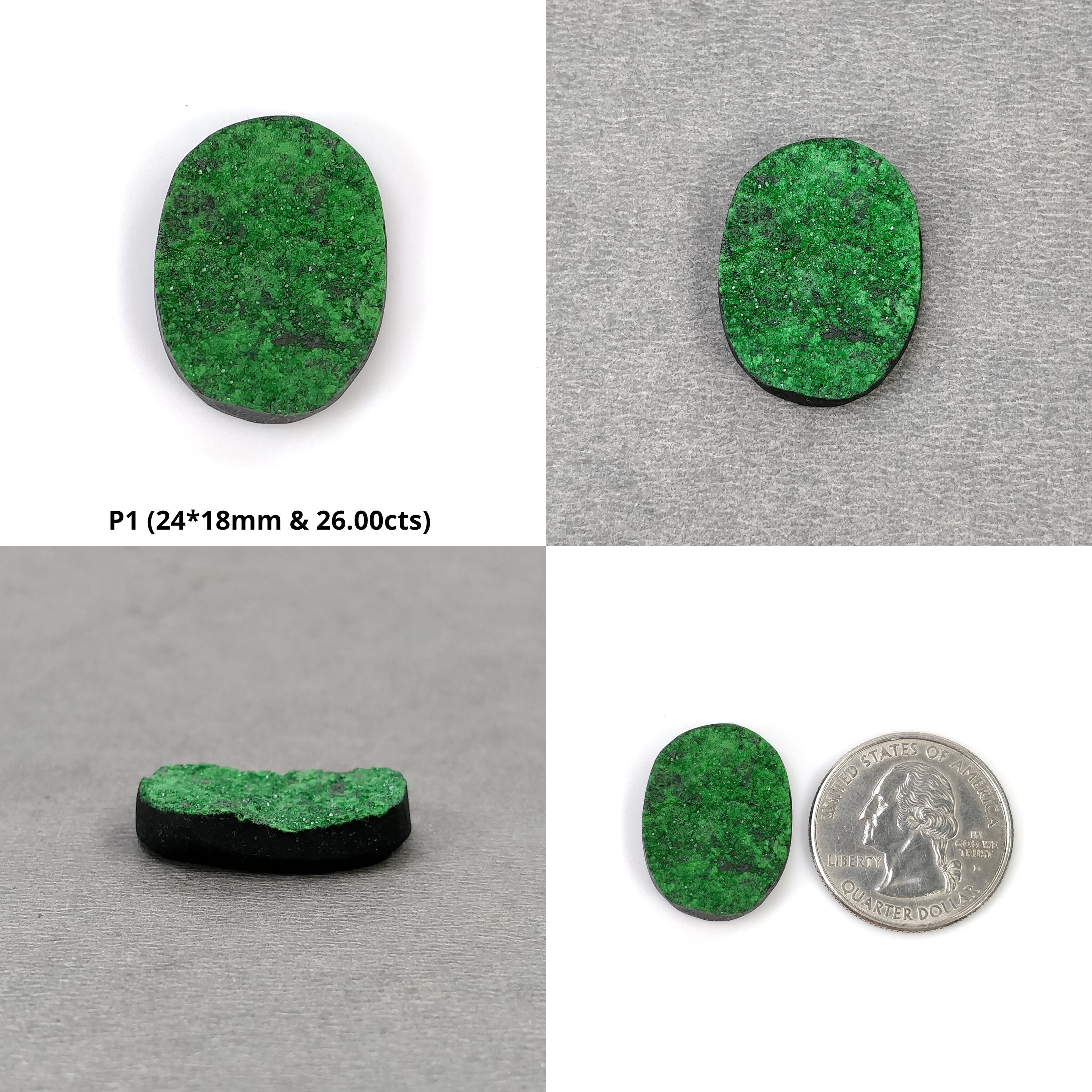 Natural Untreated Rare Pink & Green Druzy Gemstone Pear & Oval Shape (24x18mm & 42x33mm) - Unique Handmade Jewelry Making Supplies for Necklaces, Earrings & DIY Crafts