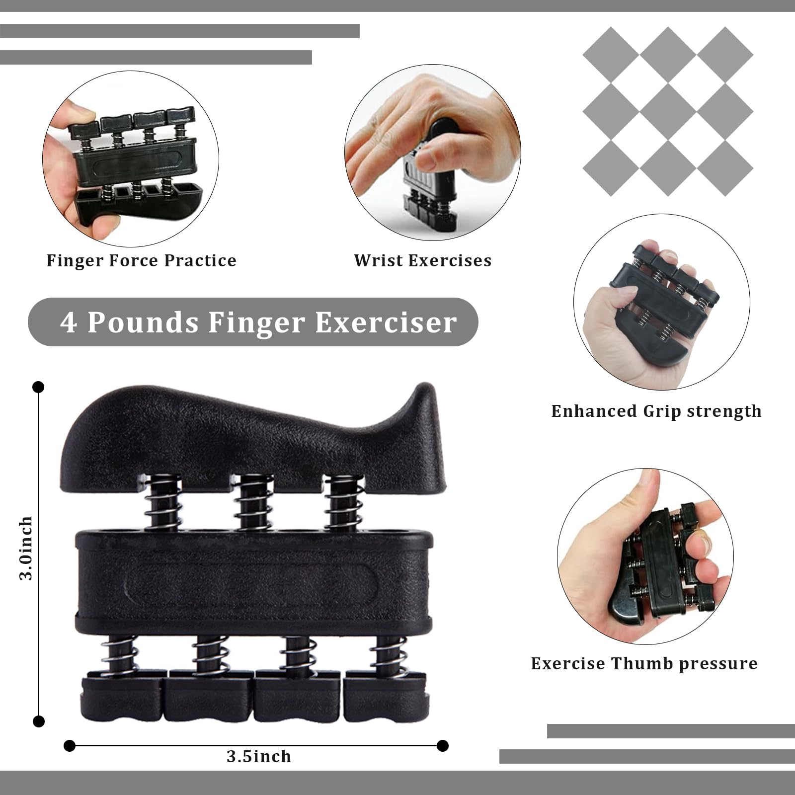5-Pack Grip Trainers Set: Hand Grippers, Finger Trainers, Grip Balls, Forearm Strengtheners & Mechanical Counting Grips for Strength Training, Grip Improvement & Hand Exercises - Perfect for Gym, Office & Home Workouts