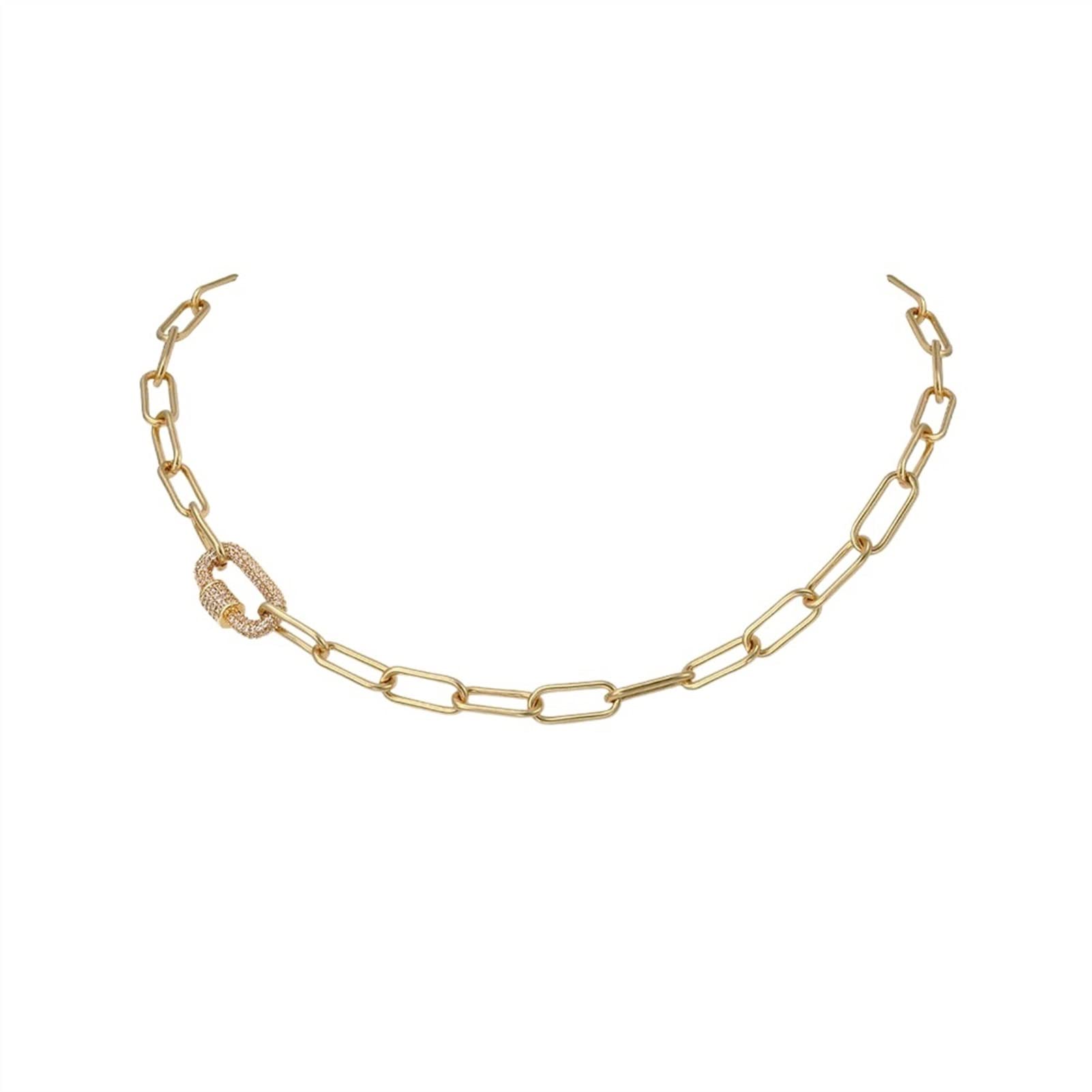 Vintage Thick Chain Necklace for Women - Trendy Clavicle Necklace with Simple Design, Perfect for Daily Wear, Parties & Gifts