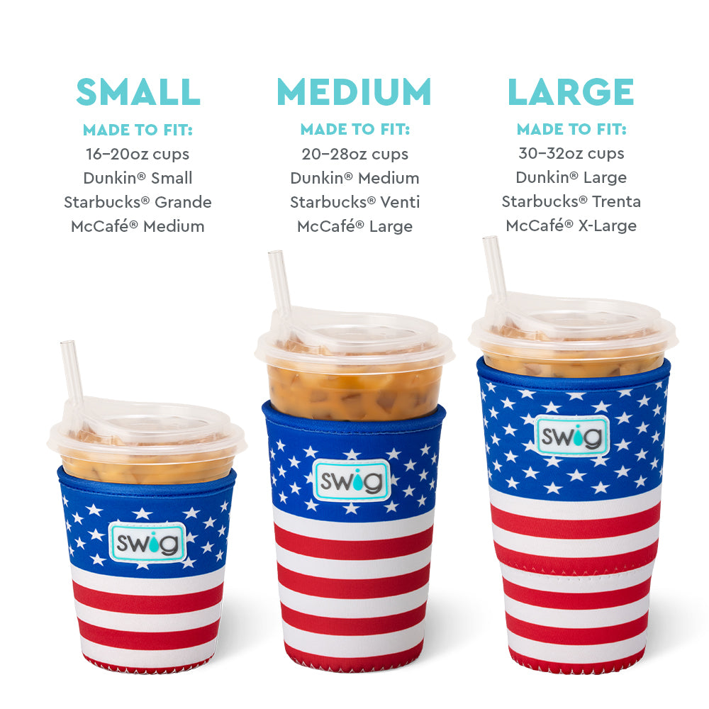All American Small Iced Cup Coolie - Insulated Beverage Sleeve for Coffee, Soda & Cold Drinks - Perfect for Picnics, BBQs & Outdoor Activities