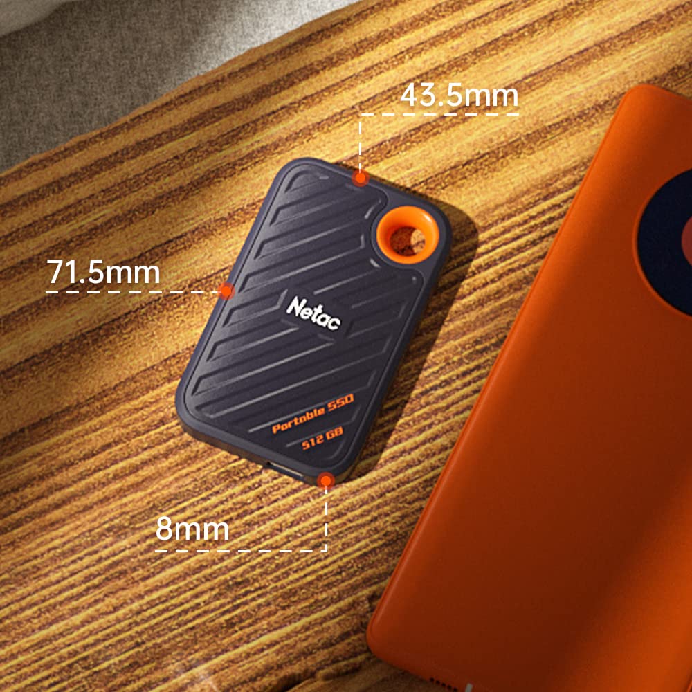 Netac 2TB Extreme Portable SSD - Ultra Fast External Solid State Drive with 2000MB/s Read & 1700MB/s Write Speed, USB 3.2 Gen 2, Plug & Play - Perfect for Business Travel, Gaming, Video Editing & Data Backup (Model ZX20)