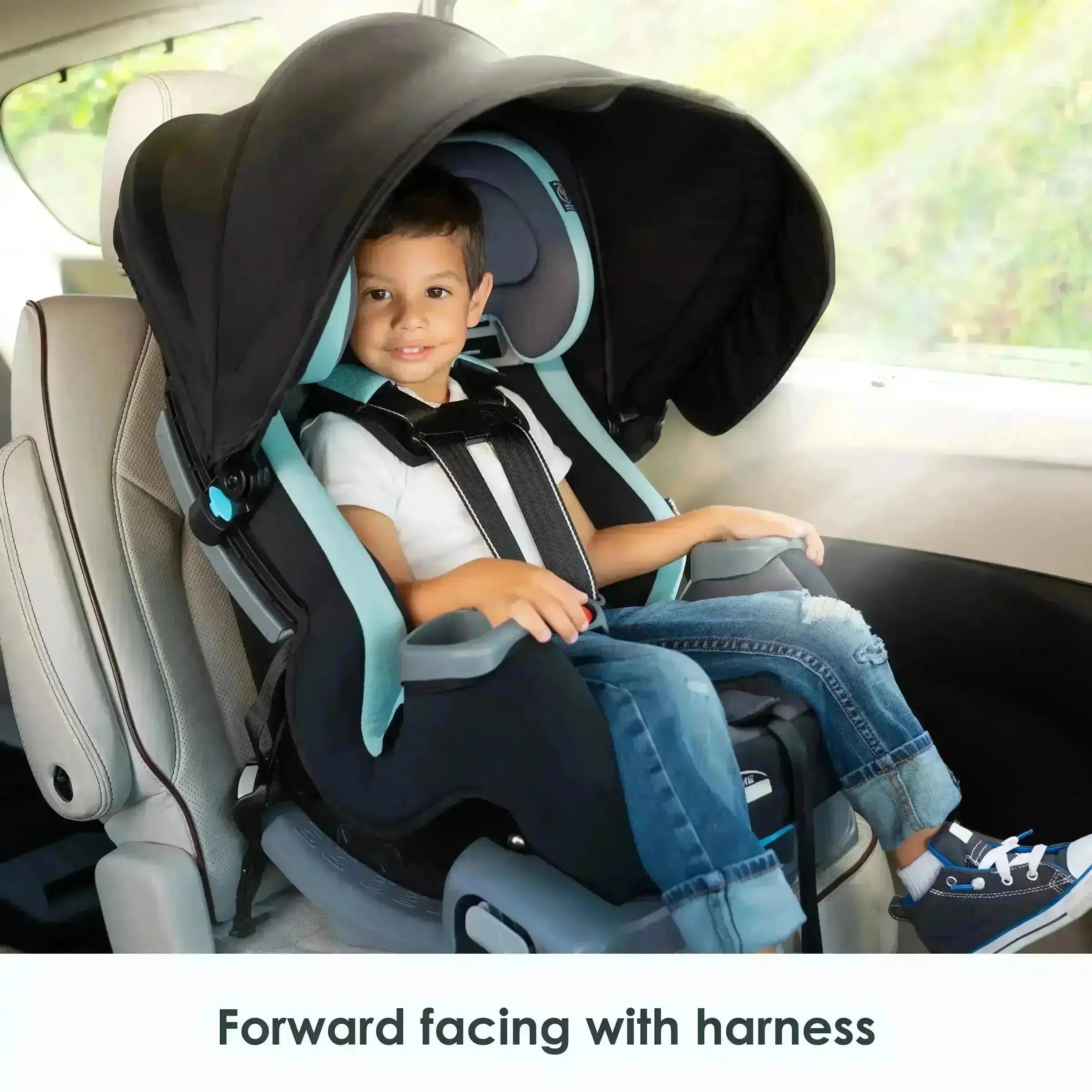 Cover Me™ 4-in-1 Convertible Car Seat for Toddlers & Kids - Madrid Tan (Target Exclusive) - Safe & Comfortable for Travel, School & Family Road Trips