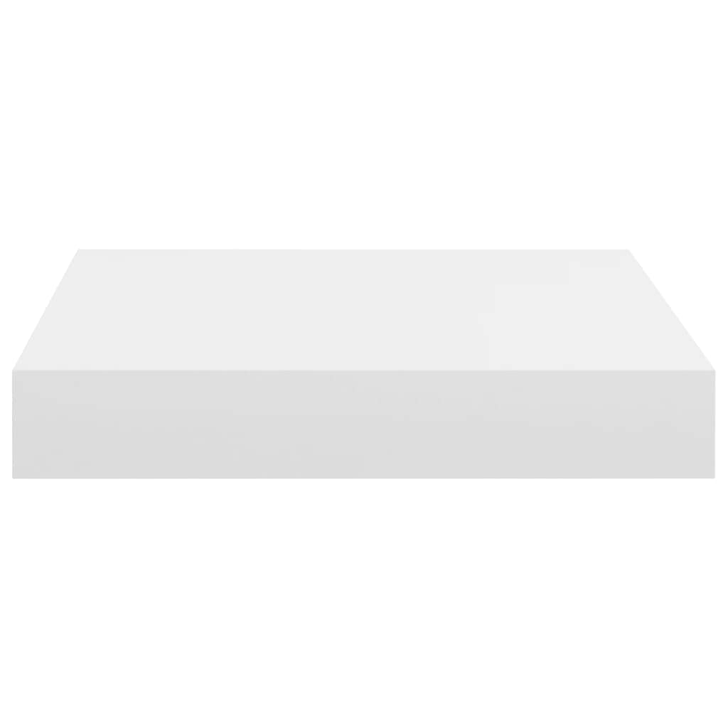 Floating Shelves Set of 4 - White MDF Wall Mounted Shelves 9.1