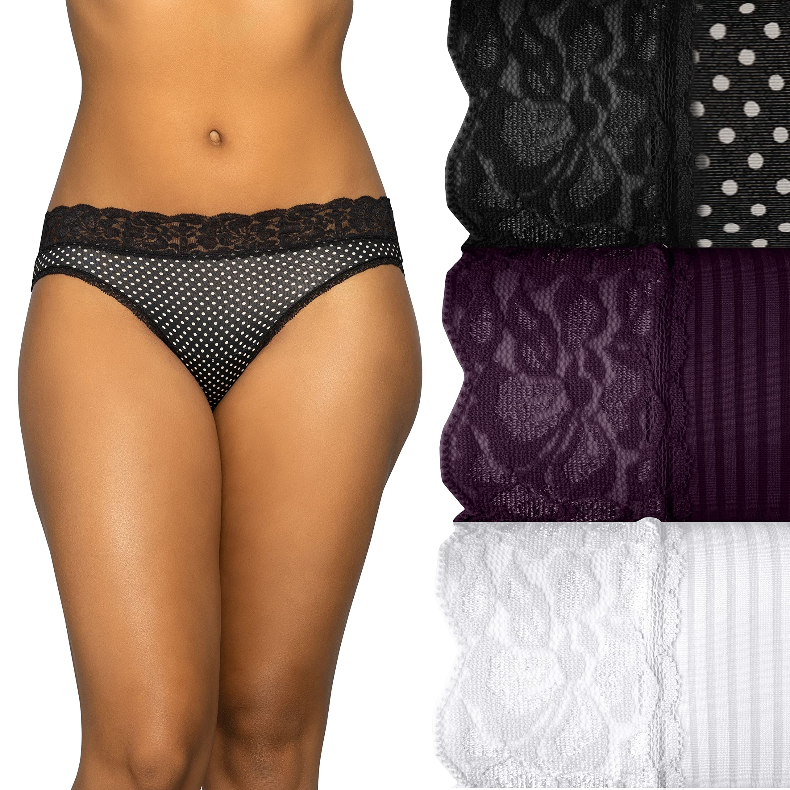 Vanity Fair Women's Comfortable Lace Panties - Breathable, Silky Soft Underwear with Superior Stretch for Everyday Wear & Special Occasions