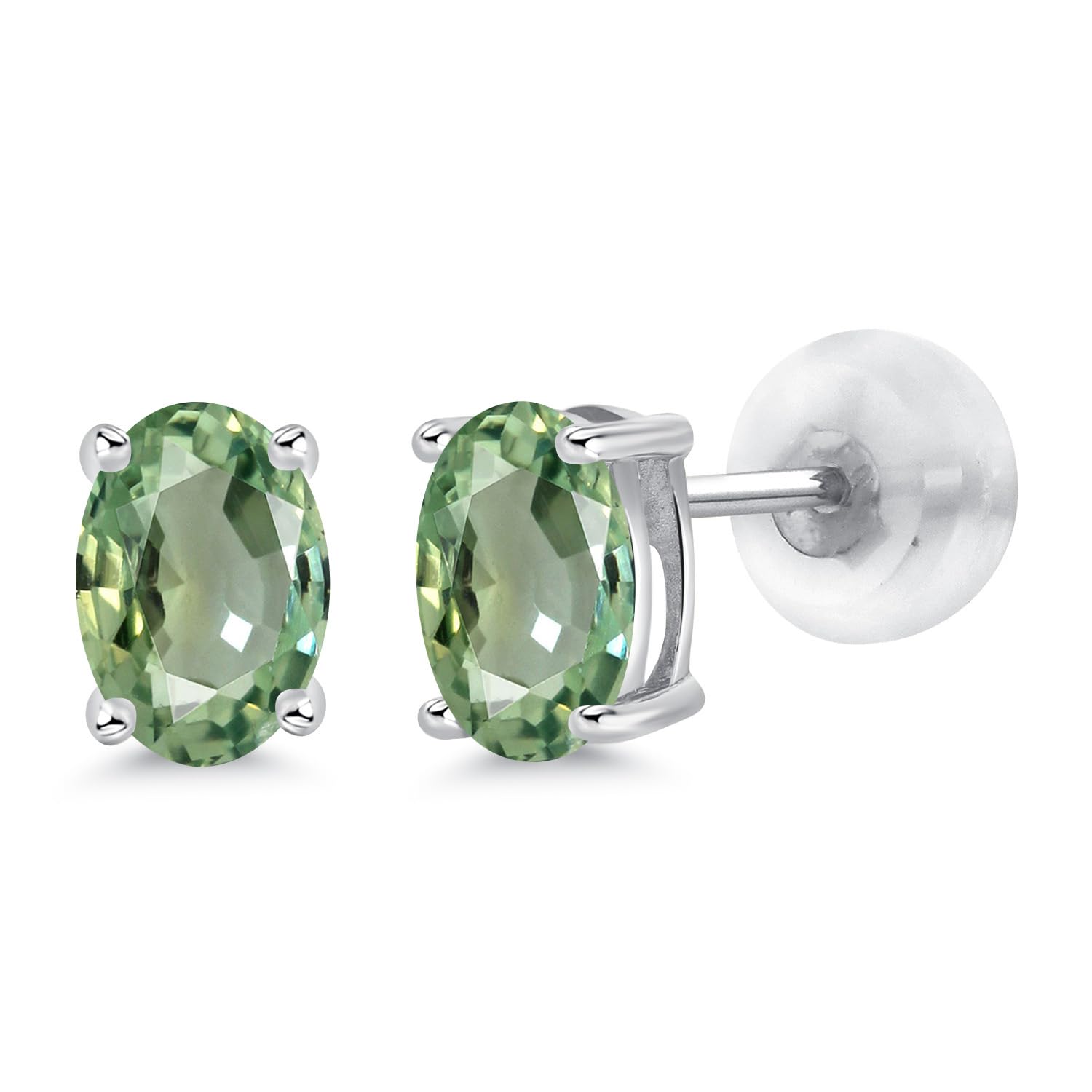 14K Gold Oval Gemstone Birthstone Stud Earrings for Women & Men | 6x4mm Oval Cut | Fine Jewelry Gifts for Mom, Wife, Her | Perfect for Birthdays, Anniversaries & Special Occasions