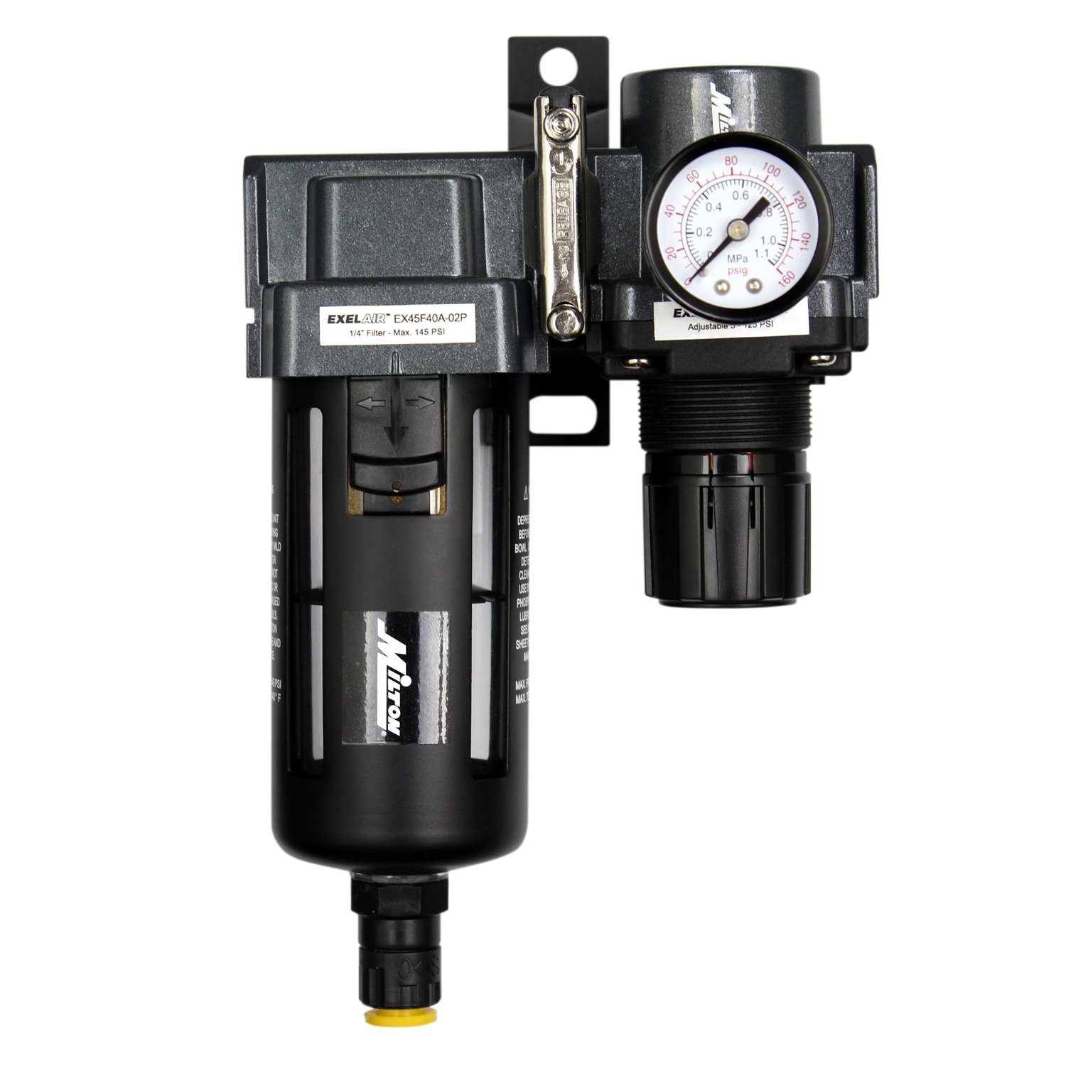 EXELAIR by Milton FRL Air Filter & Regulator - 1/4