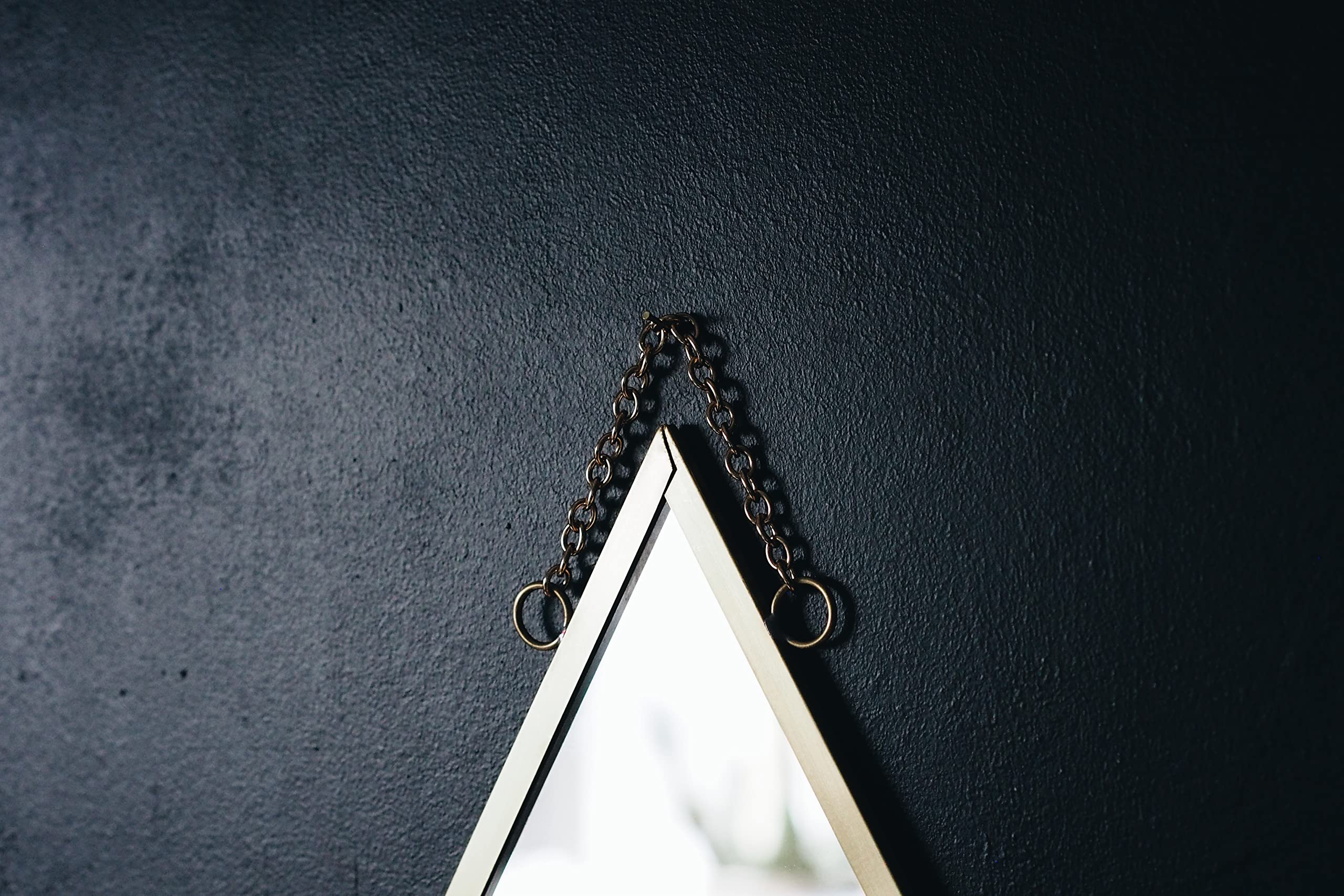 Stylish Rhombus Gold Framed Wall Mirror Set - 16