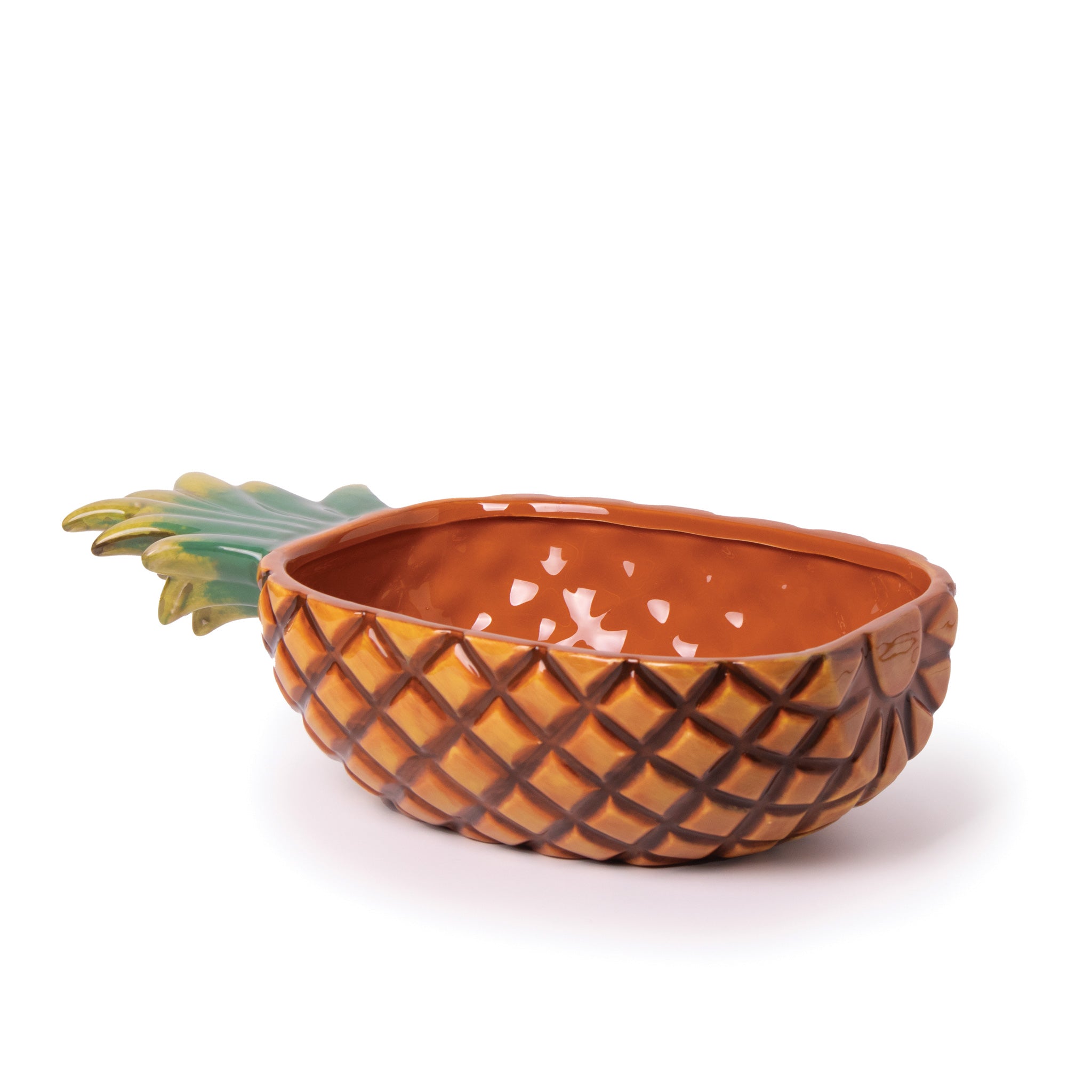 BULU™ Ceramic Pineapple Bowl - 56oz Large Serving Bowl for Fruit, Salad, Snacks - Perfect for Parties, Picnics, and Home Decor