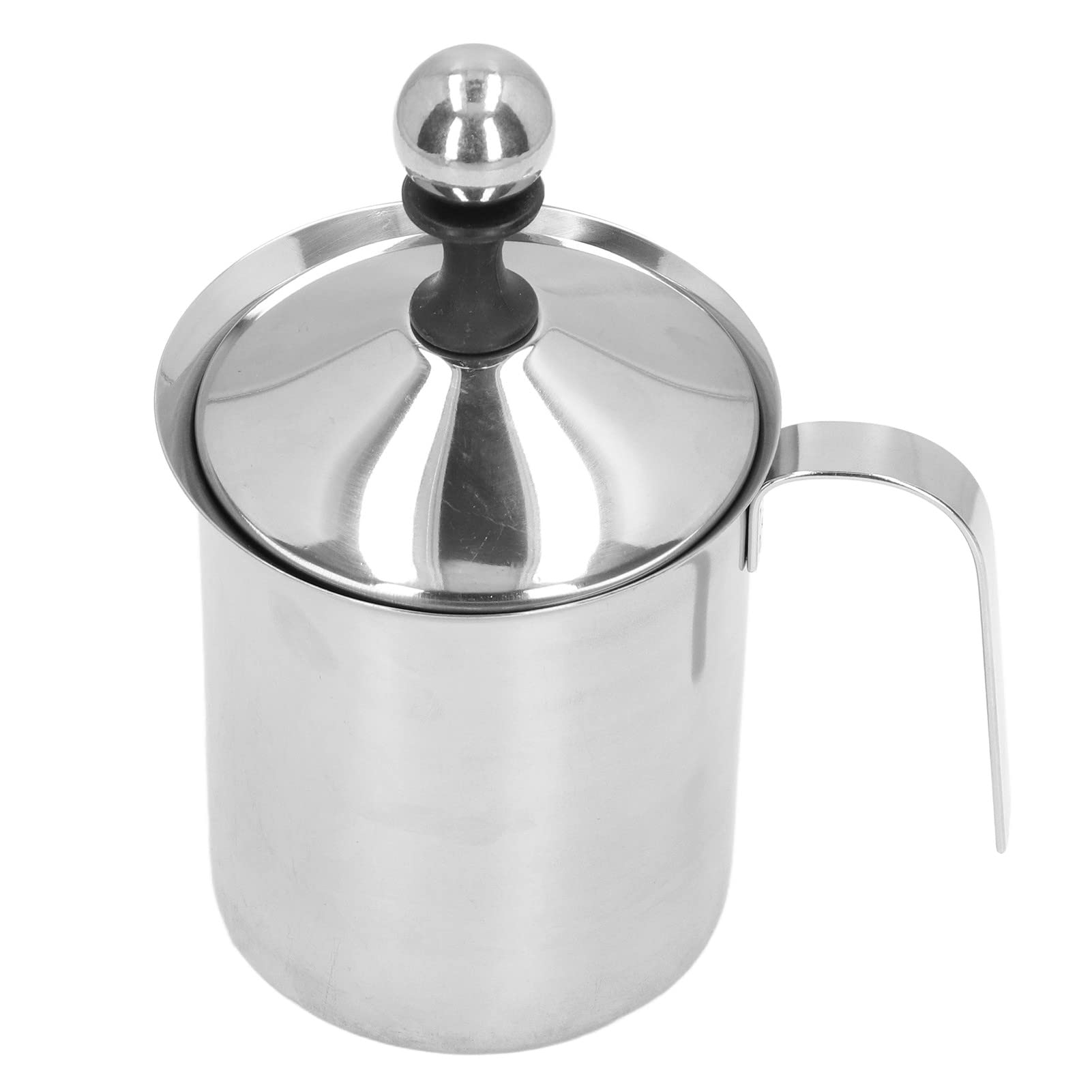Premium Stainless Steel Manual Milk Frother - Rustproof Handheld Milk Foam Maker for Coffee, Latte, Cappuccino & Hot Chocolate - Perfect for Home Baristas, Dessert Shops & Cafes