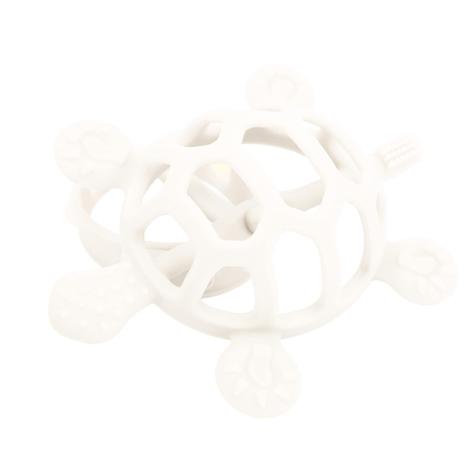 Organic Baby Teether - Food-Grade Safe Turtle-Shaped Chew Toy for Infants & Toddlers (Beige) | Helps Soothe Teething Pain & Prevents Hand Chewing - Perfect for Home, Daycare & Travel Use