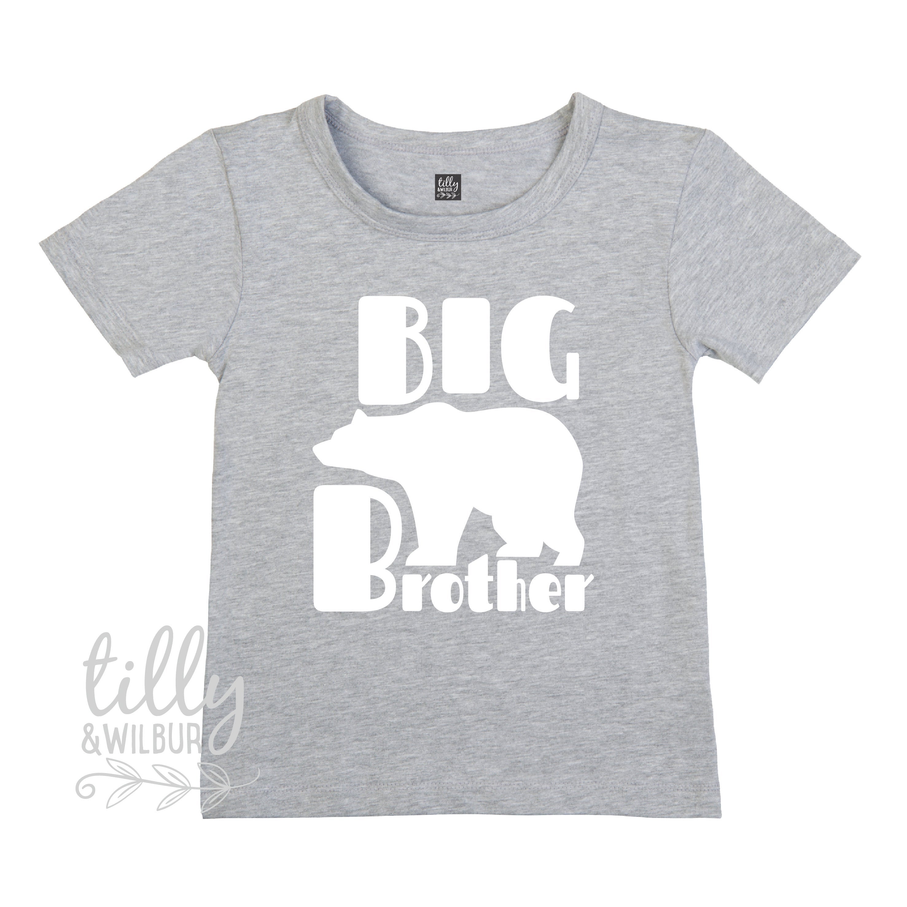 Big Brother Bear Graphic T-Shirt for Men - Soft Cotton Casual Tee - Perfect for Gifts, Family Outings & Everyday Wear