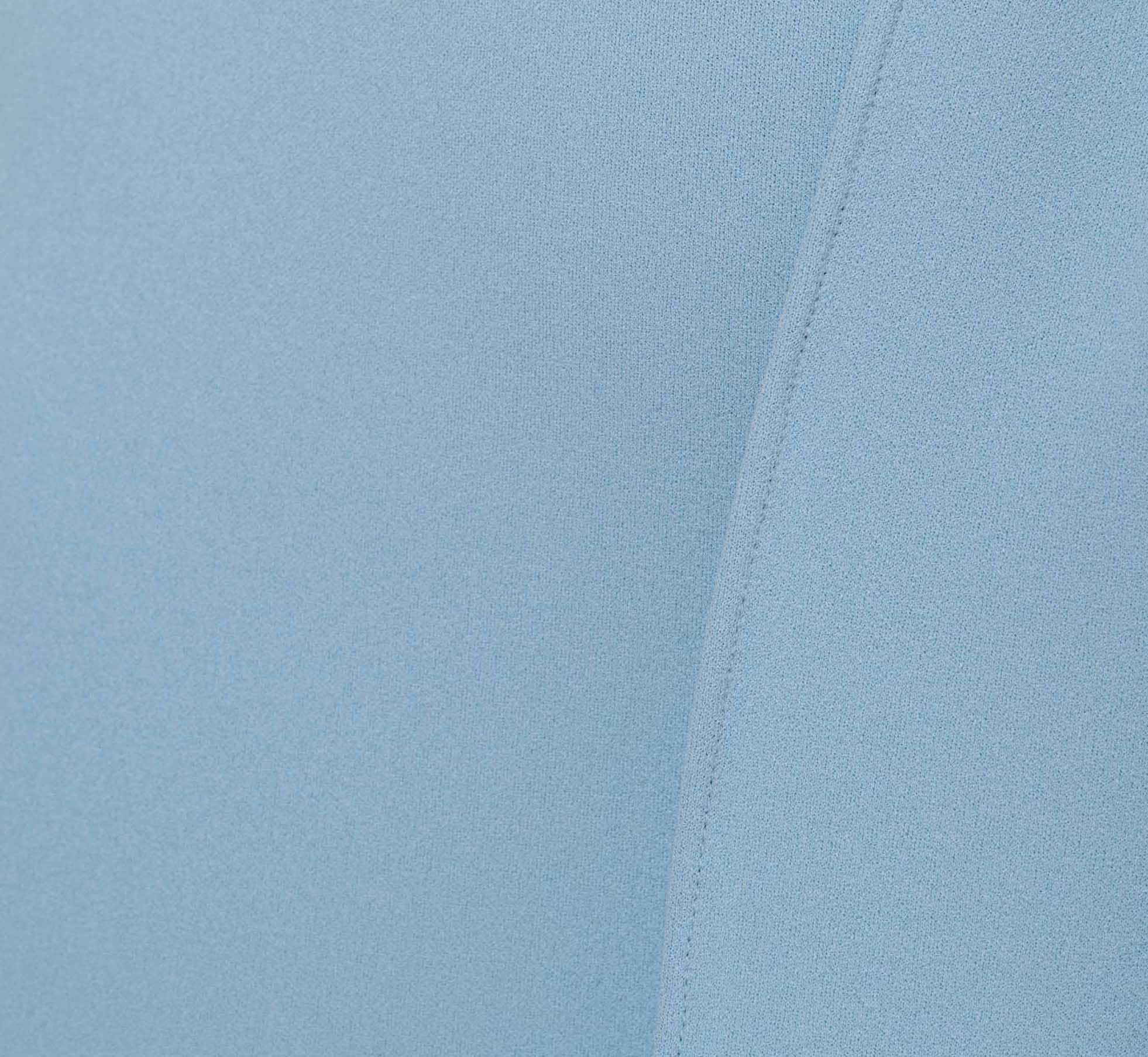 Elegant Plus Size Knit Crepe Bow Sheath Dress with 3/4 Sleeves in Blue Mist - Perfect for Office Wear, Cocktail Parties & Special Occasions