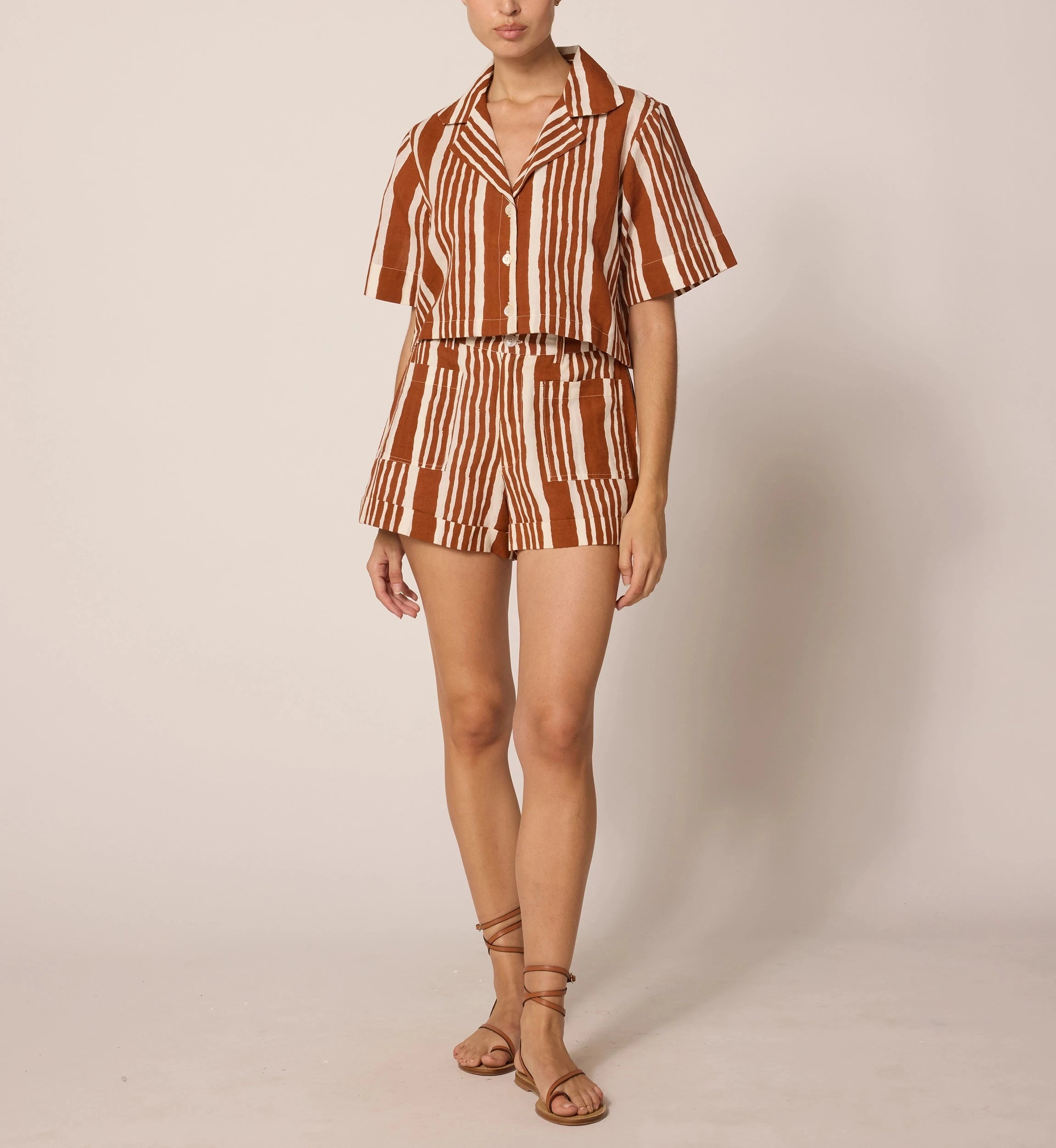 Mizuki Blouse - Vecchio Stripe Women's Fashion Top | Elegant Casual Wear for Office, Date Night & Spring Outfits