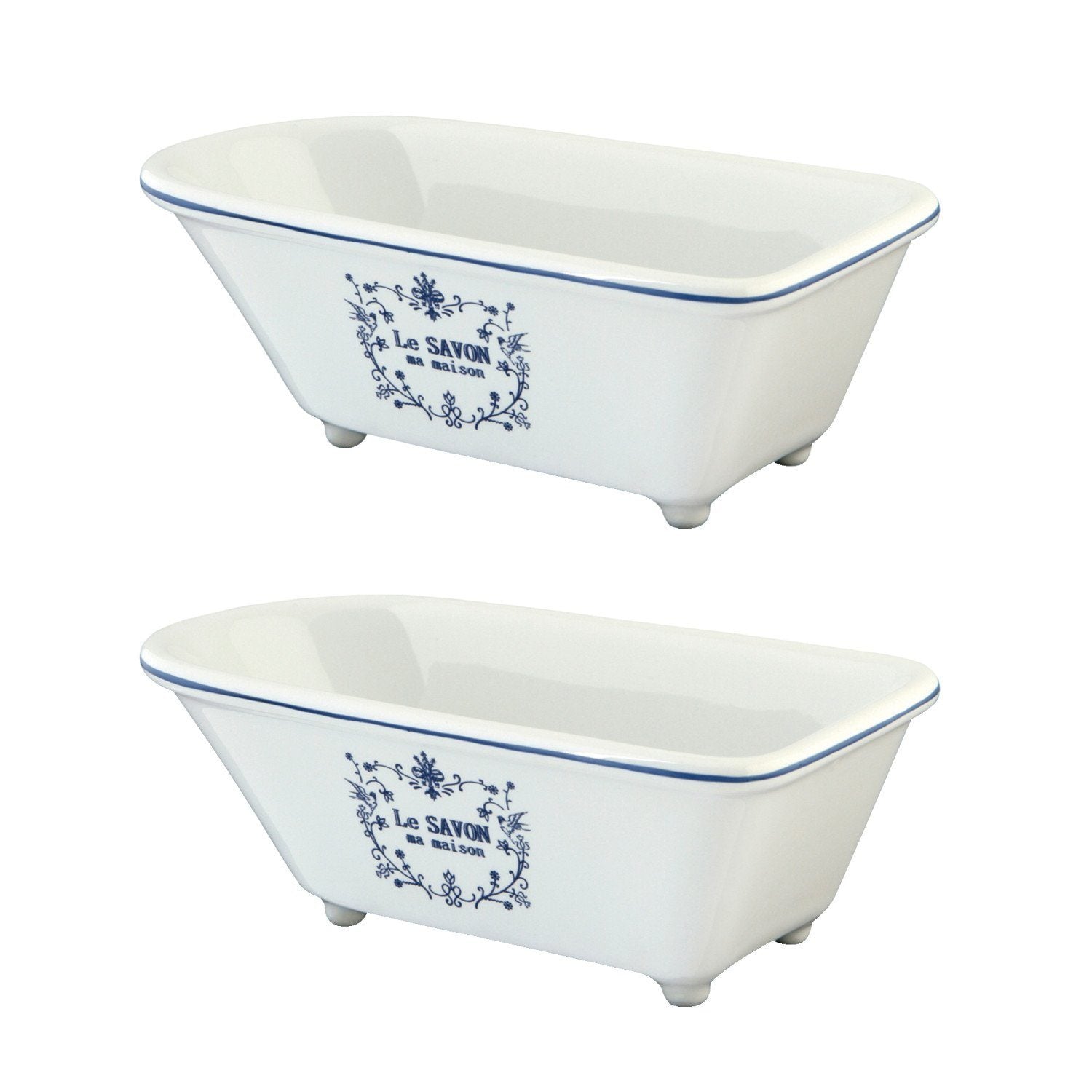 5 5/8 Inch Mini Tub Set of 2 - Small Plastic Containers for Bathroom Storage, Kitchen Organization & Craft Supplies | Perfect for Soap Dishes, Jewelry Holders & DIY Projects
