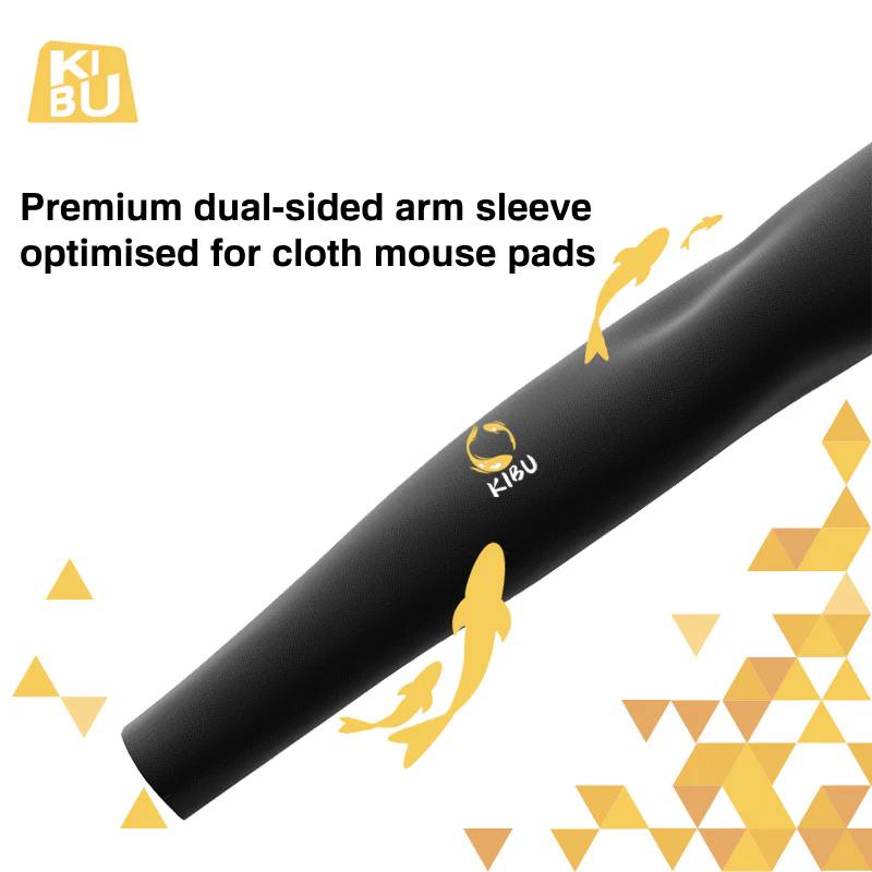 KIBU Gear Reversible Gaming Arm Sleeve - Compression Support for PC & Console Gamers - Moisture Wicking & Breathable Fabric for Long Gaming Sessions