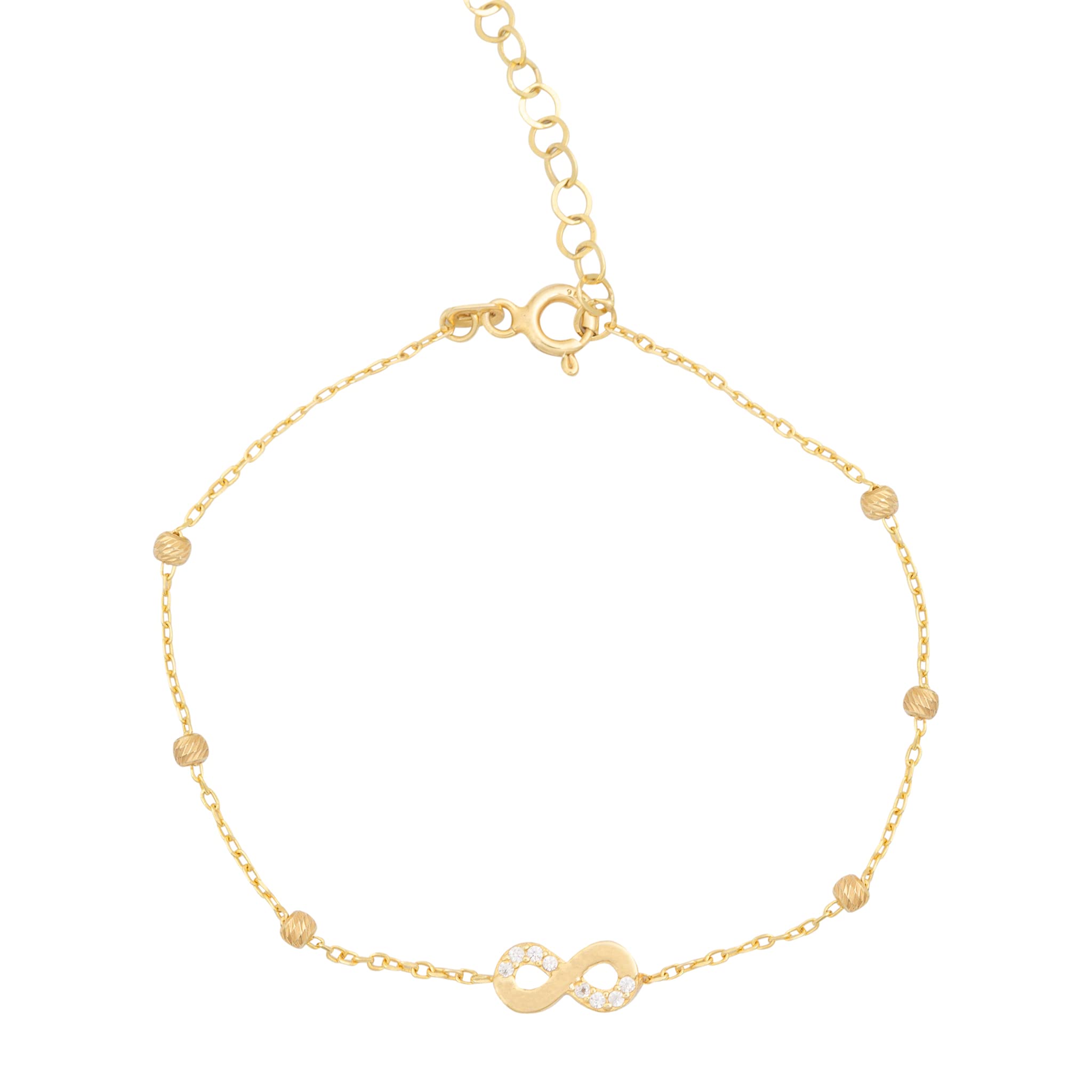 14K Solid Gold Infinity Bracelet for Women - Forever Birthstone Bracelet | Elegant Jewelry Gift for Christmas, Birthday, Valentine's Day | Perfect for Anniversaries, Promises & Special Occasions