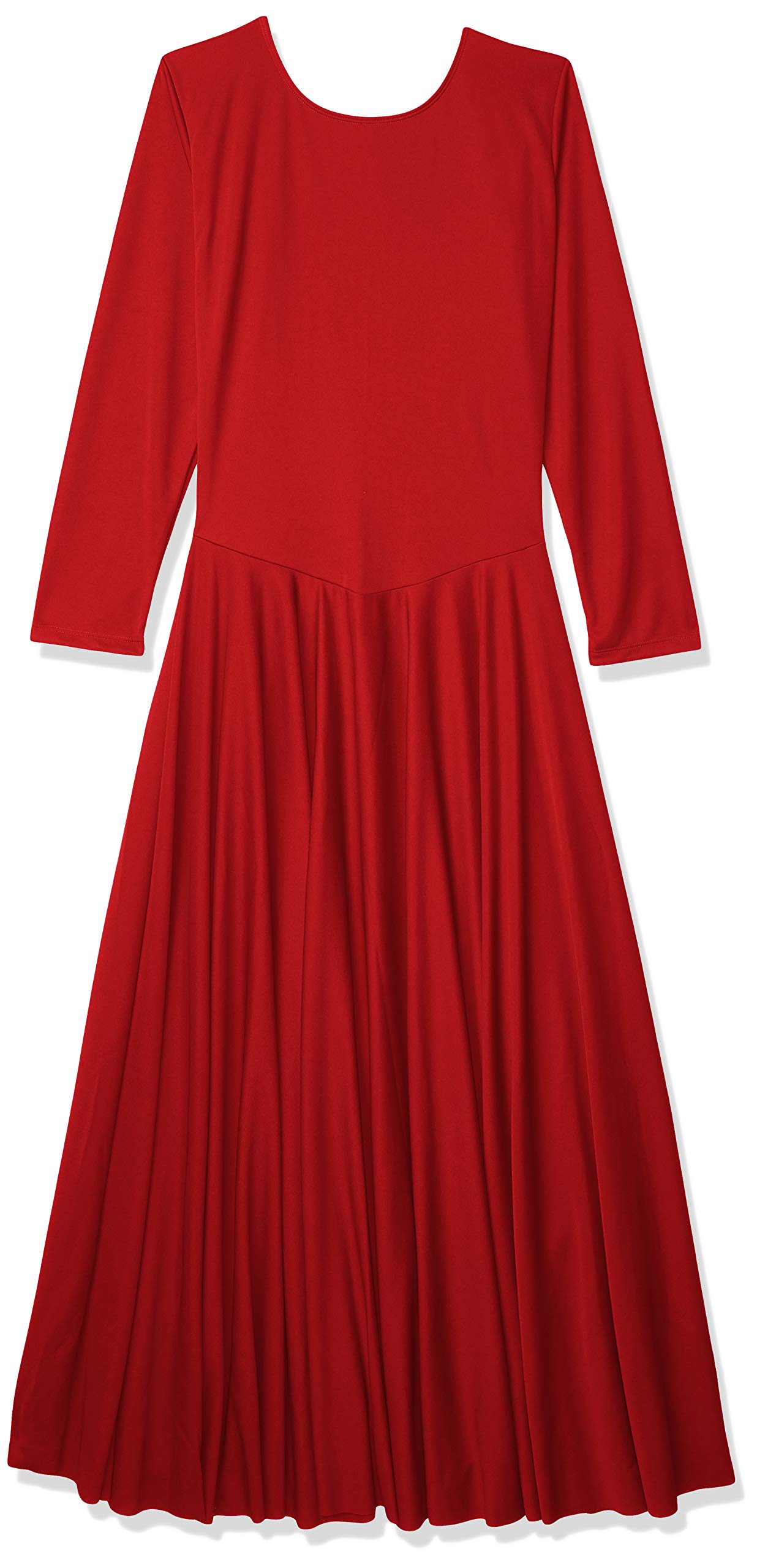 Plus Size Women's Clementine Praise & Liturgical Dress CLP-EU-13524-5X in Red - Perfect for Church Services, Choir Performances & Special Occasions