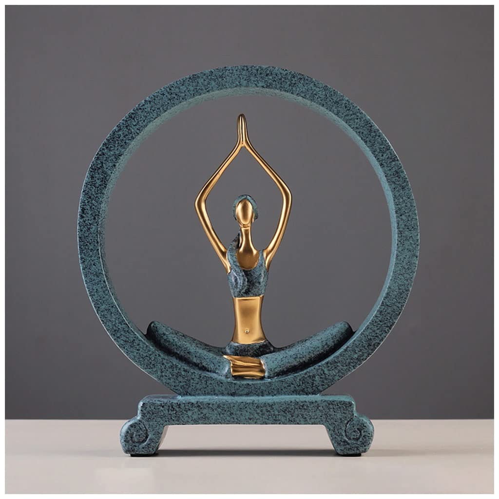 Handcrafted Resin Yoga Statue Figurine - Meditation Pose Home Decor for Women, Zen Sculpture for Living Room, Dining Table, Office Desk Centerpiece | Perfect for Yoga Studios, Meditation Spaces & Mindful Gifts (Style1)