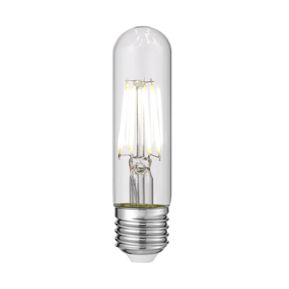5W E27 LED Light Bulb 2400K Warm White, Clear Triac Dimmable Mini Tube Globe - Perfect for Bedroom, Living Room, and Vintage Lighting Fixtures