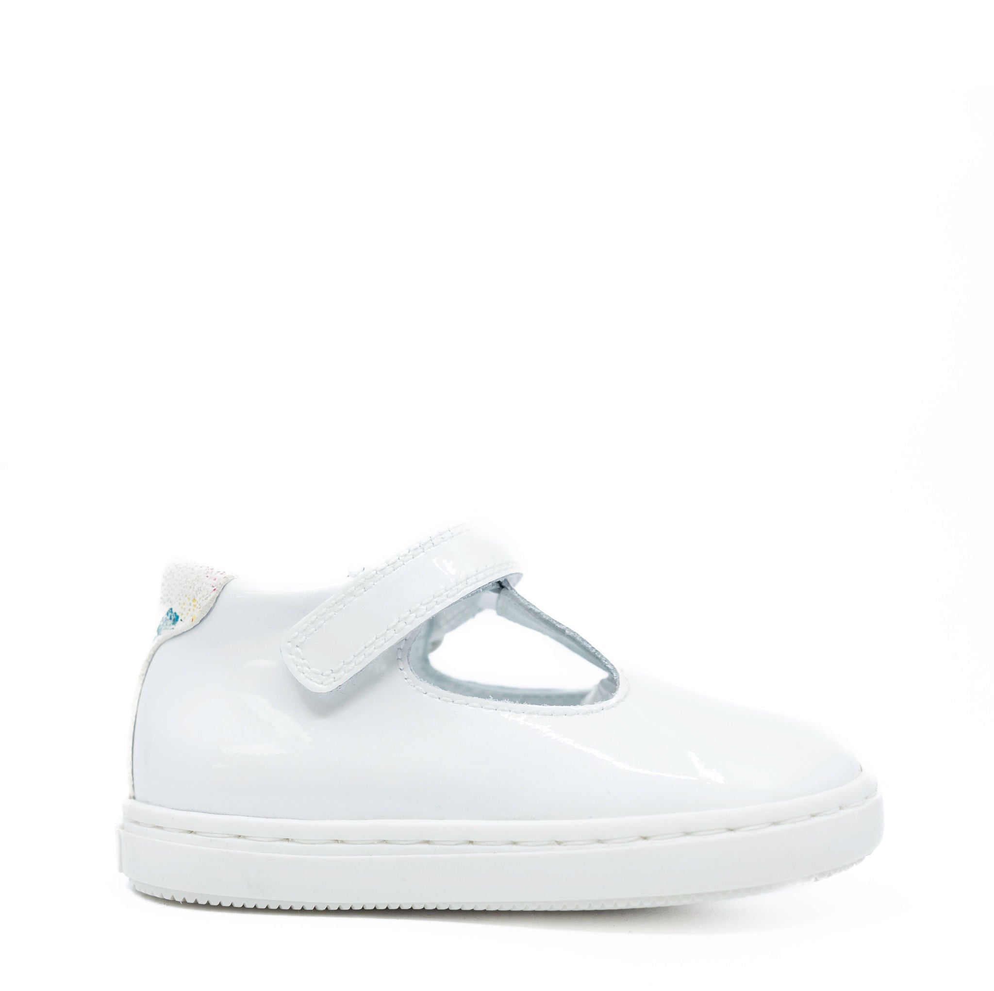 Beberlis White Patent Leather T-Strap Baby Sneakers - Comfortable First Walking Shoes for Toddlers, Perfect for Daily Wear, Parties & Special Occasions
