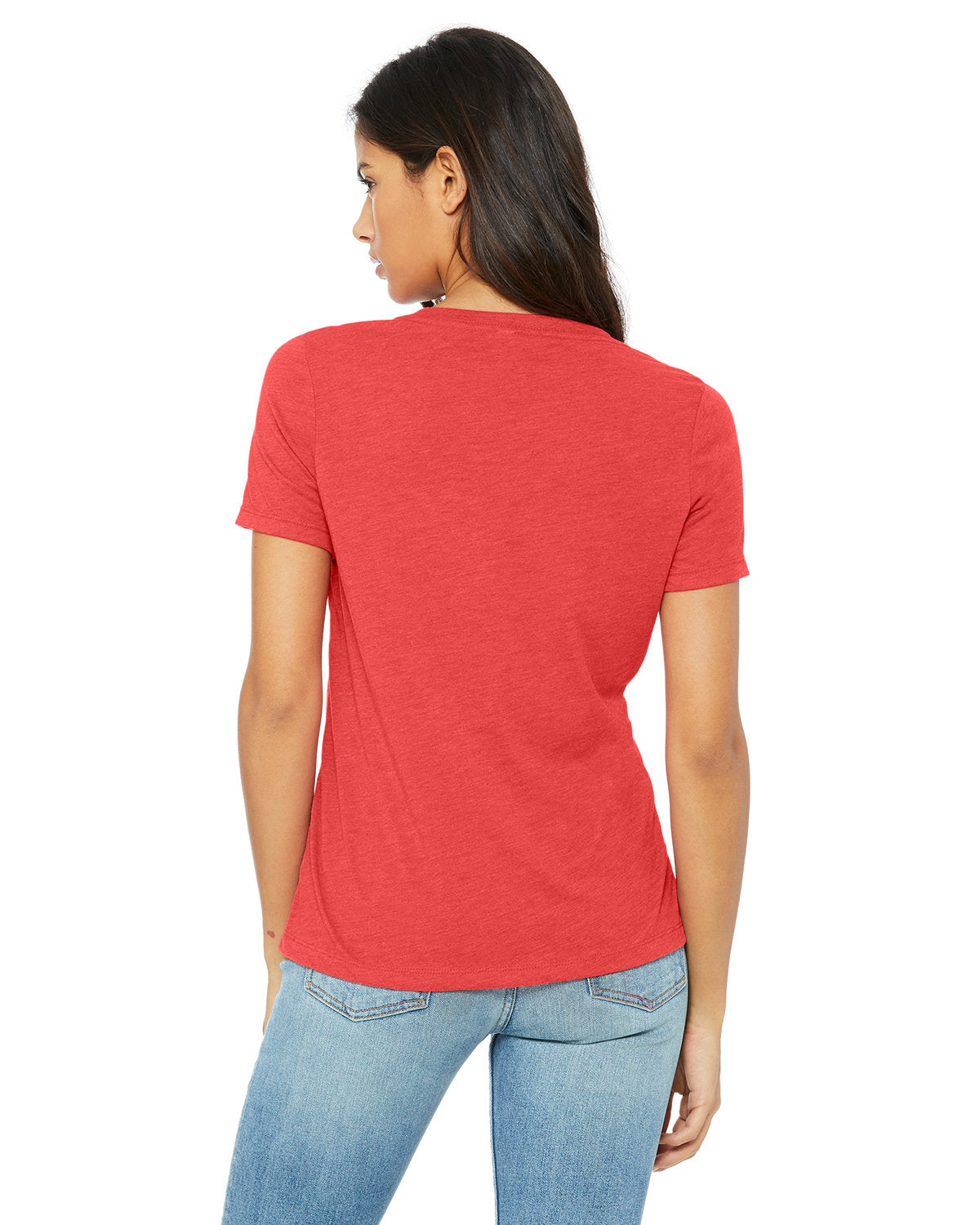 Bella + Canvas 6415 Women's Relaxed Fit Triblend V-Neck T-Shirt | Soft & Comfortable Short Sleeve Tee for Casual Wear, Workout & Everyday Outfits