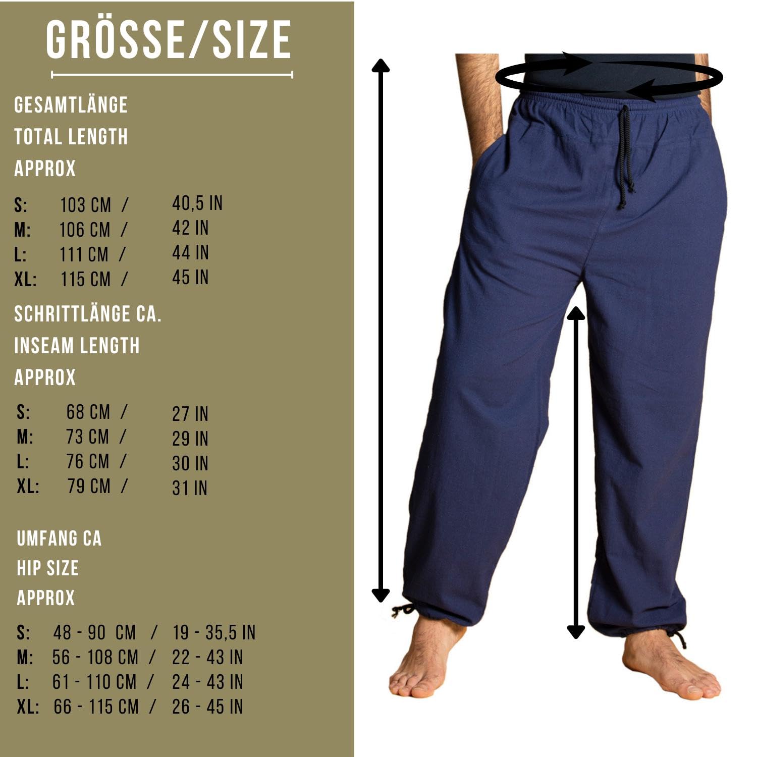 PANASIAM E-Pants - 100% Natural Cotton Soft & Opaque Fabric Pants for Men & Women | Comfortable Lounge Wear & Yoga Pants for Home, Office & Travel
