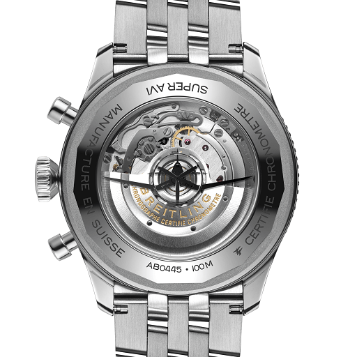 Breitling Super AVI Chronograph GMT Stainless Steel Men's Watch - Luxury Pilot & Travel Timepiece for Aviation Enthusiasts & Business Professionals