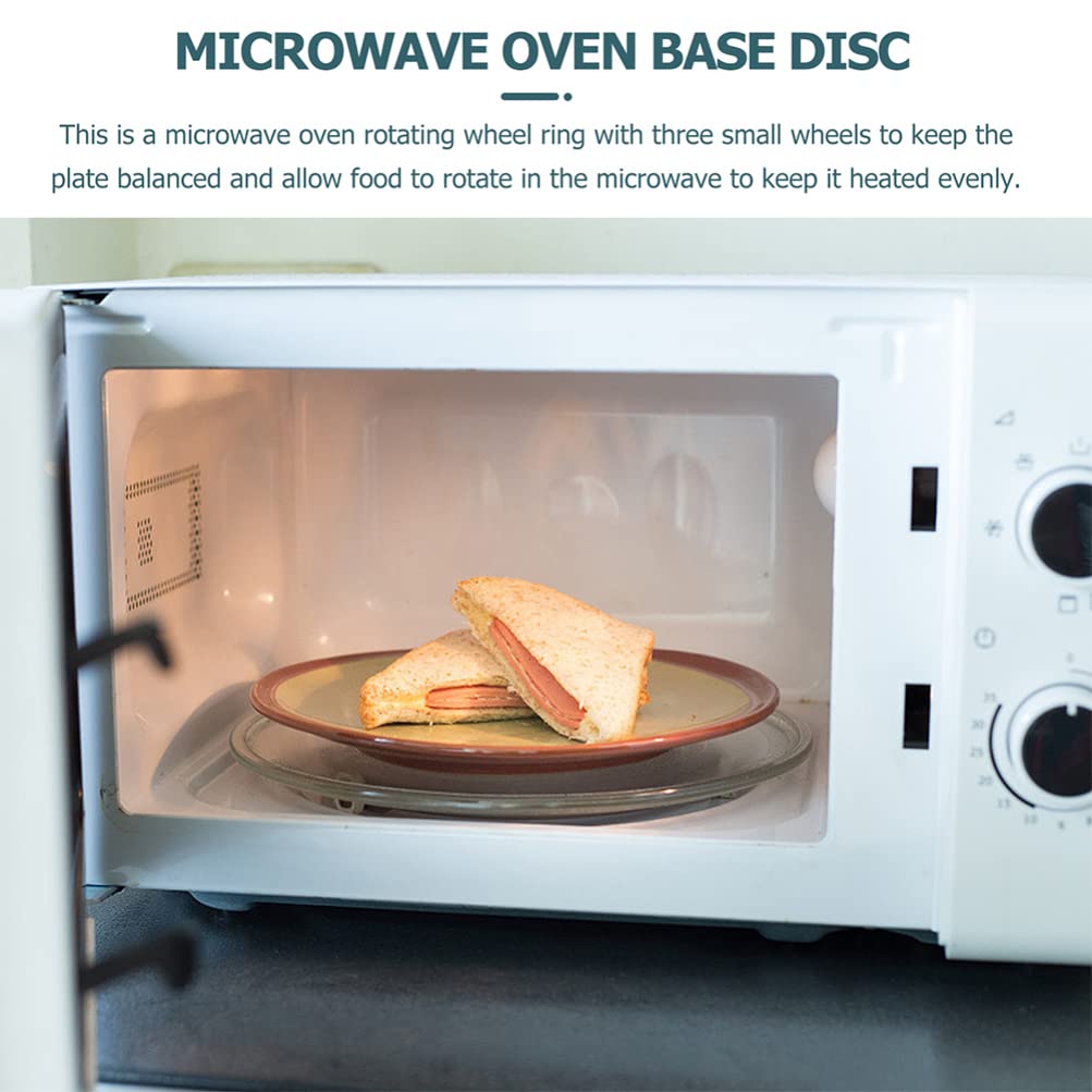Microwave Turntable Ring - Triple Arm Rotating Glass Plate Holder, 14MM Replacement Tray Support for Microwave Ovens | Durable Accessory for Even Heating & Easy Cleaning | Perfect for Replacing Broken or Missing Microwave Turntables