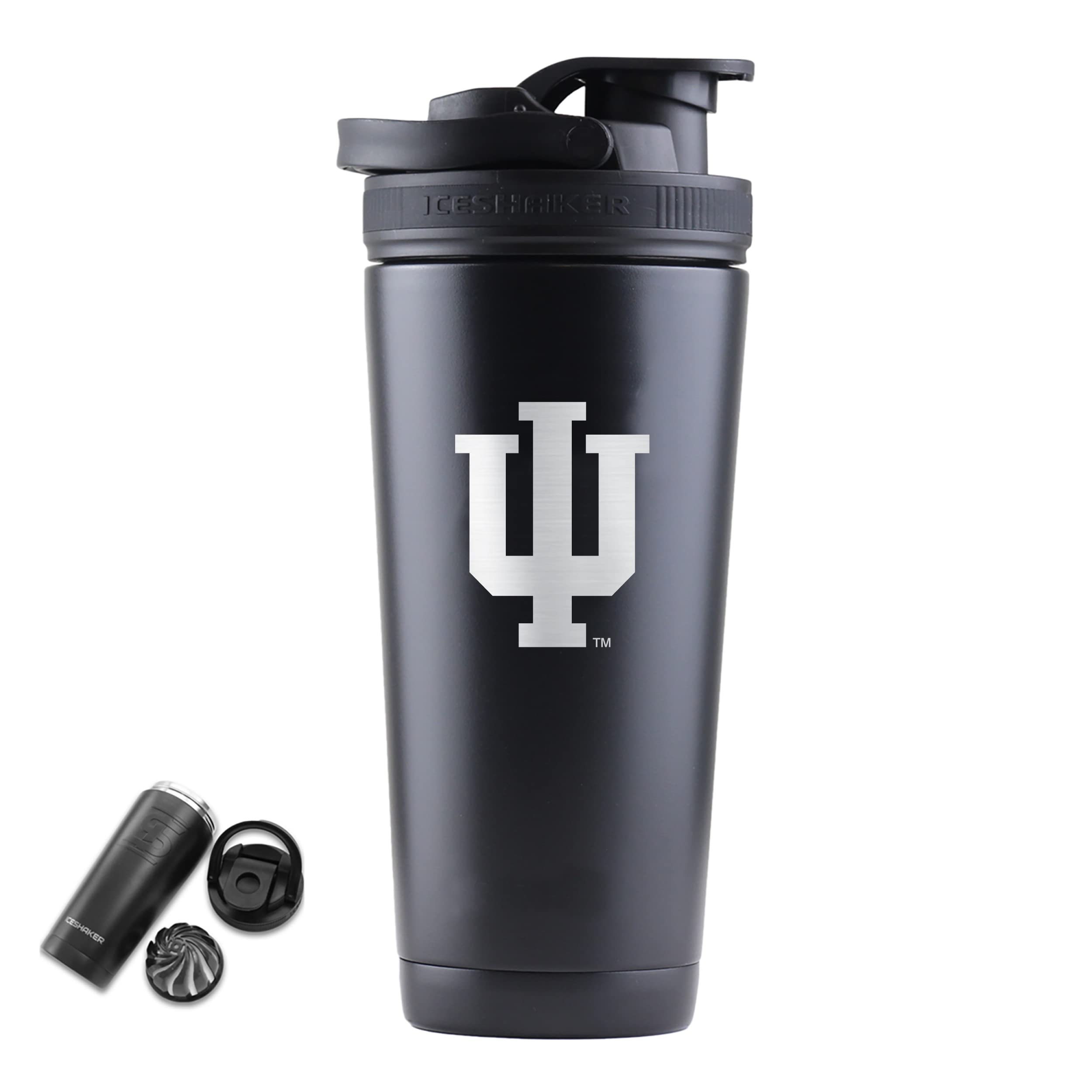 NCAA 26oz Black Ice Shaker Tumbler with Etched Logo - Perfect for Gym & Tailgating