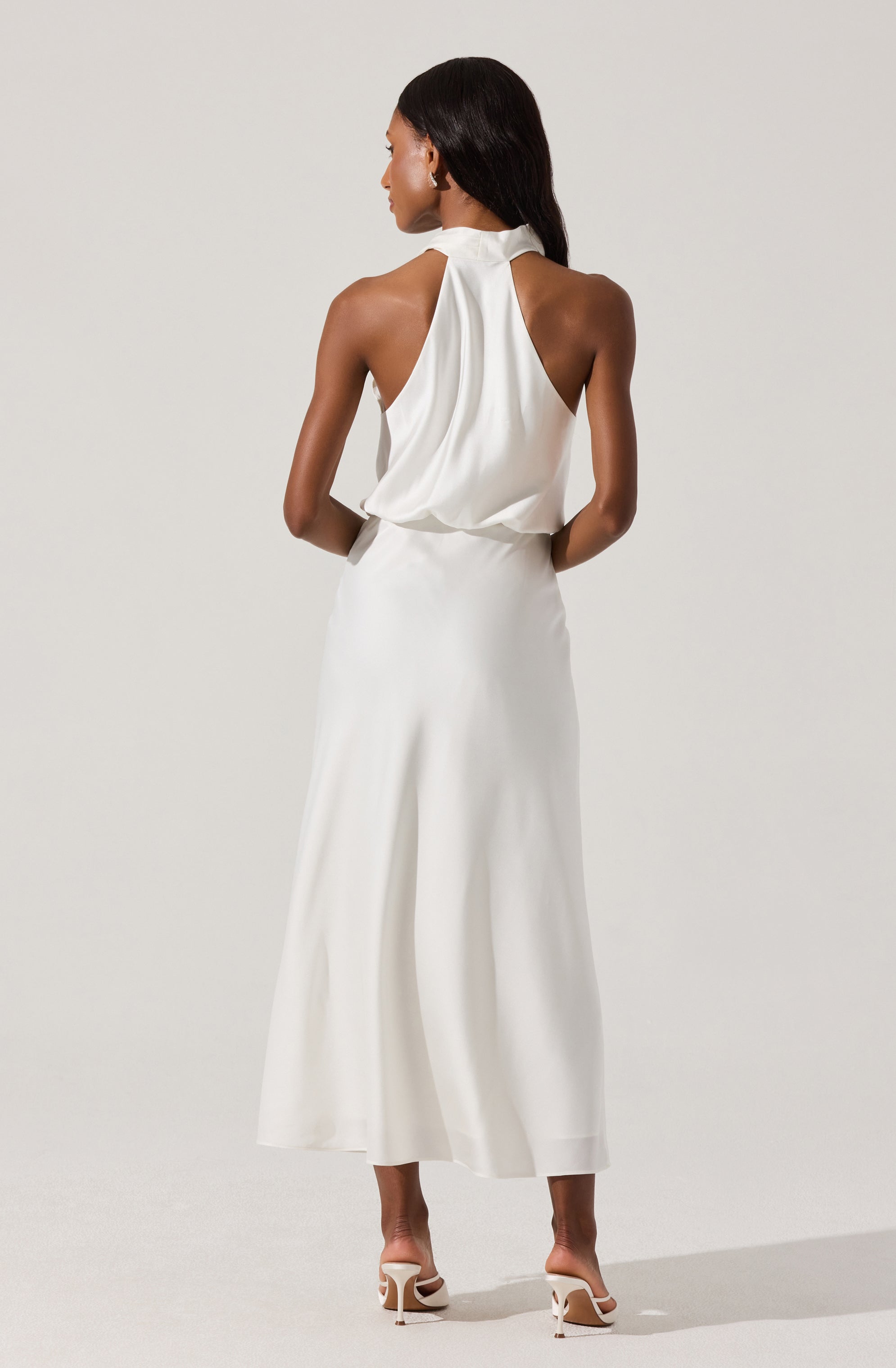 Jelyn Satin Midi Dress for Women - Elegant Party & Cocktail Evening Wear - Perfect for Weddings, Date Nights & Special Occasions