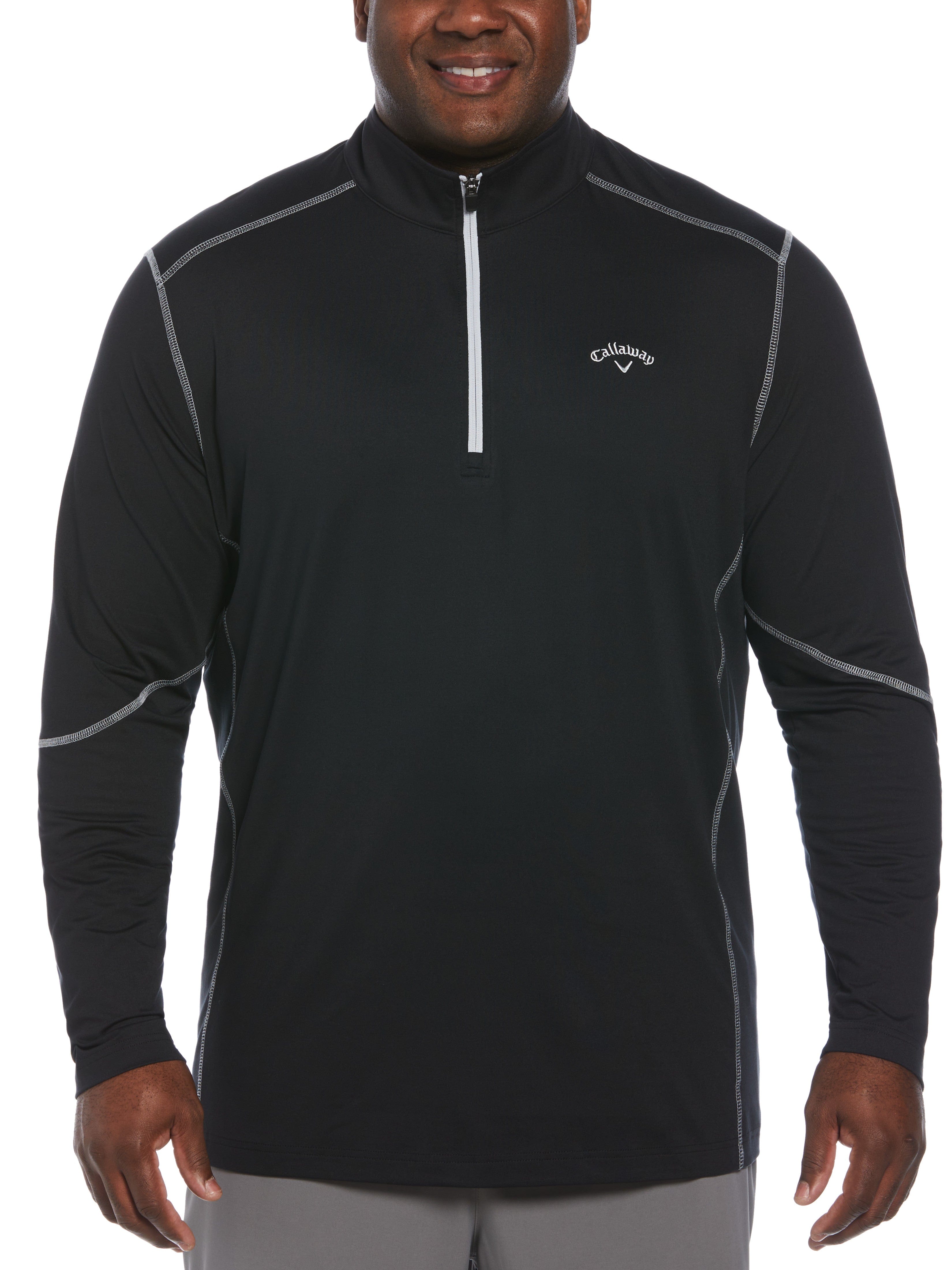 Big & Tall Lightweight 1/4 Zip Pullover for Men - Breathable Stretch Comfortable Sweatshirt - Perfect for Outdoor Activities, Casual Wear & Layering