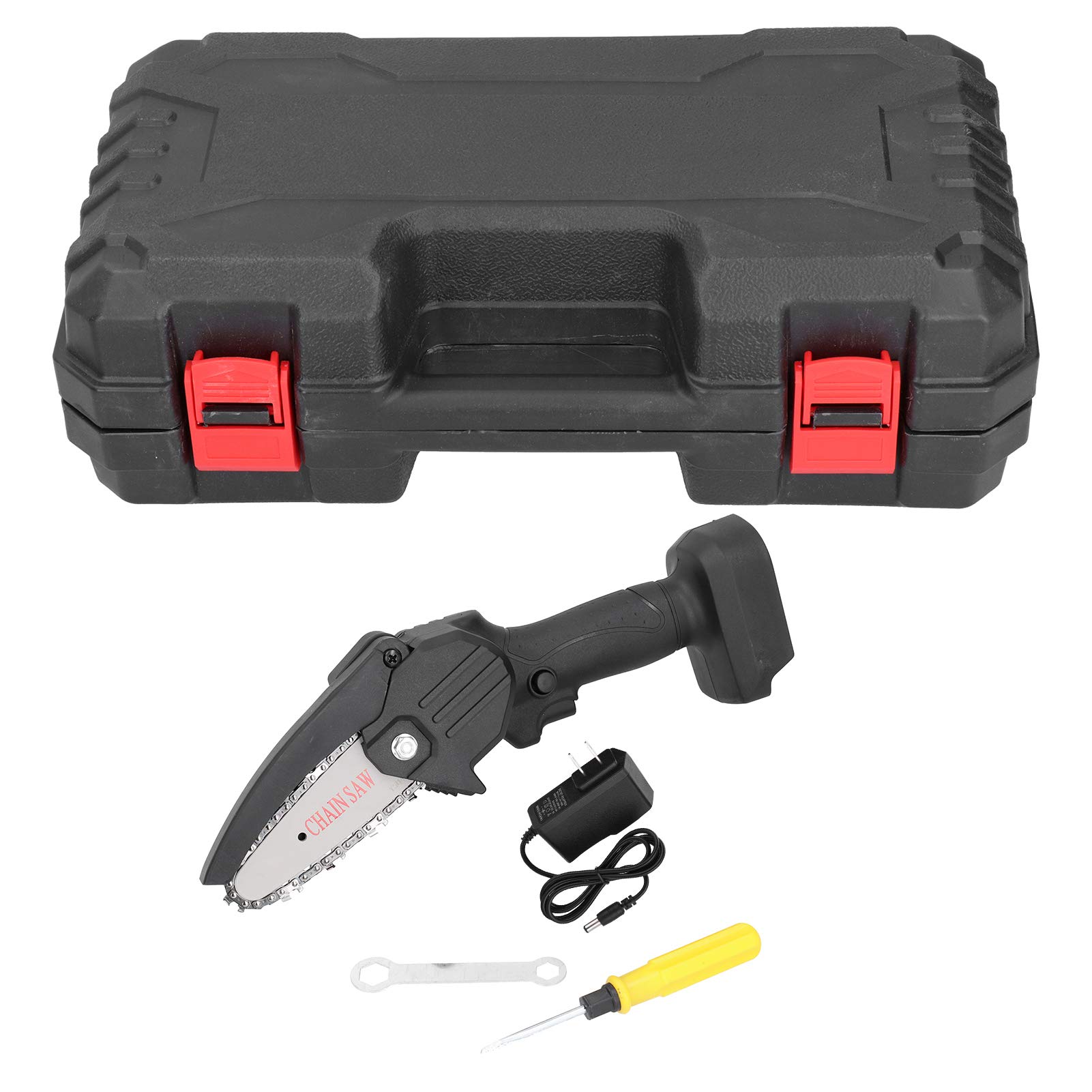 Cordless Mini Electric Chain Saw - Portable Battery-Powered Wood Cutting Tool for Woodworking, DIY Projects, and Construction | U.S. Compliant