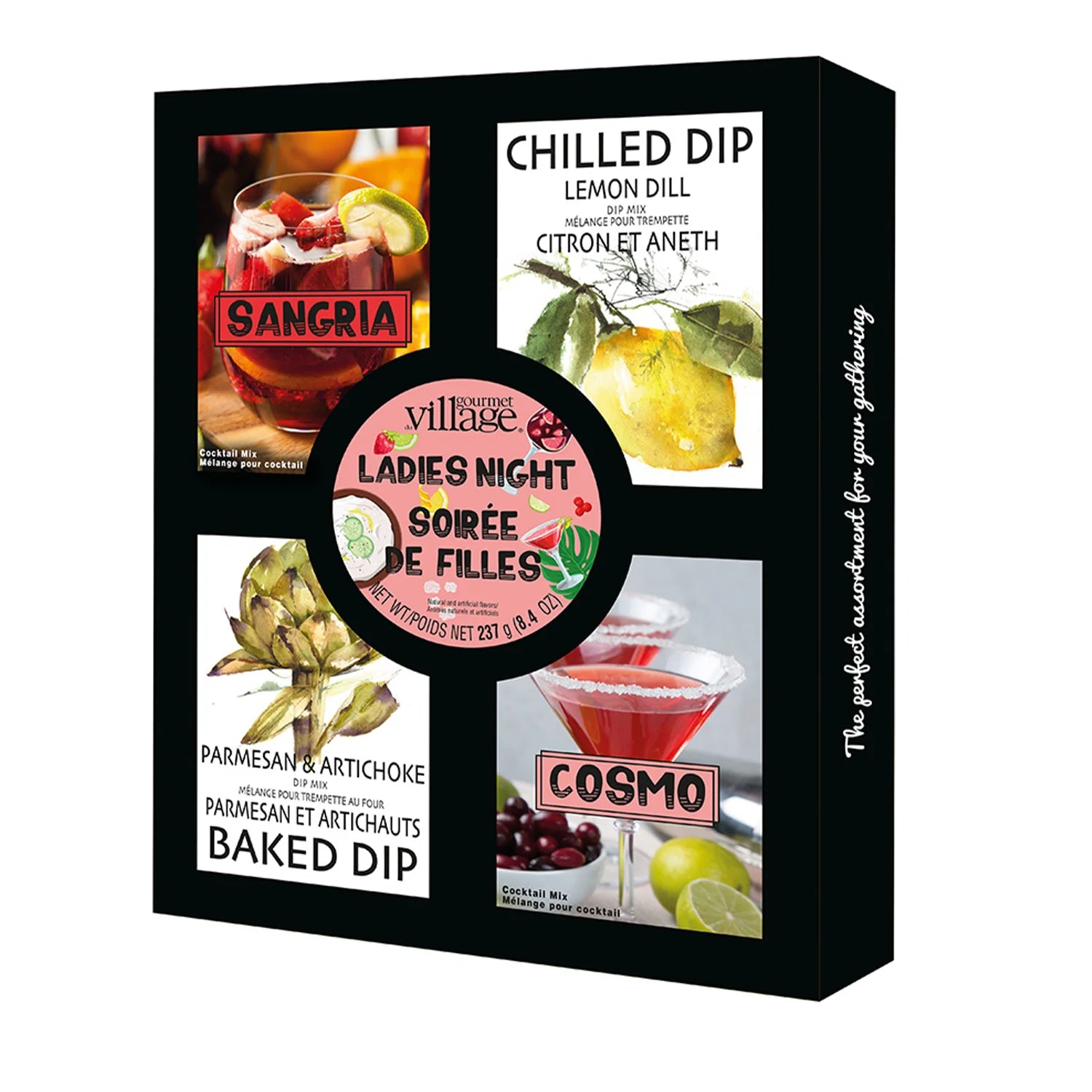 Gourmet Du Village Ladies Night Dip & Drink Mix Party Pack - Perfect for Girls' Night, Bridal Showers & Entertaining