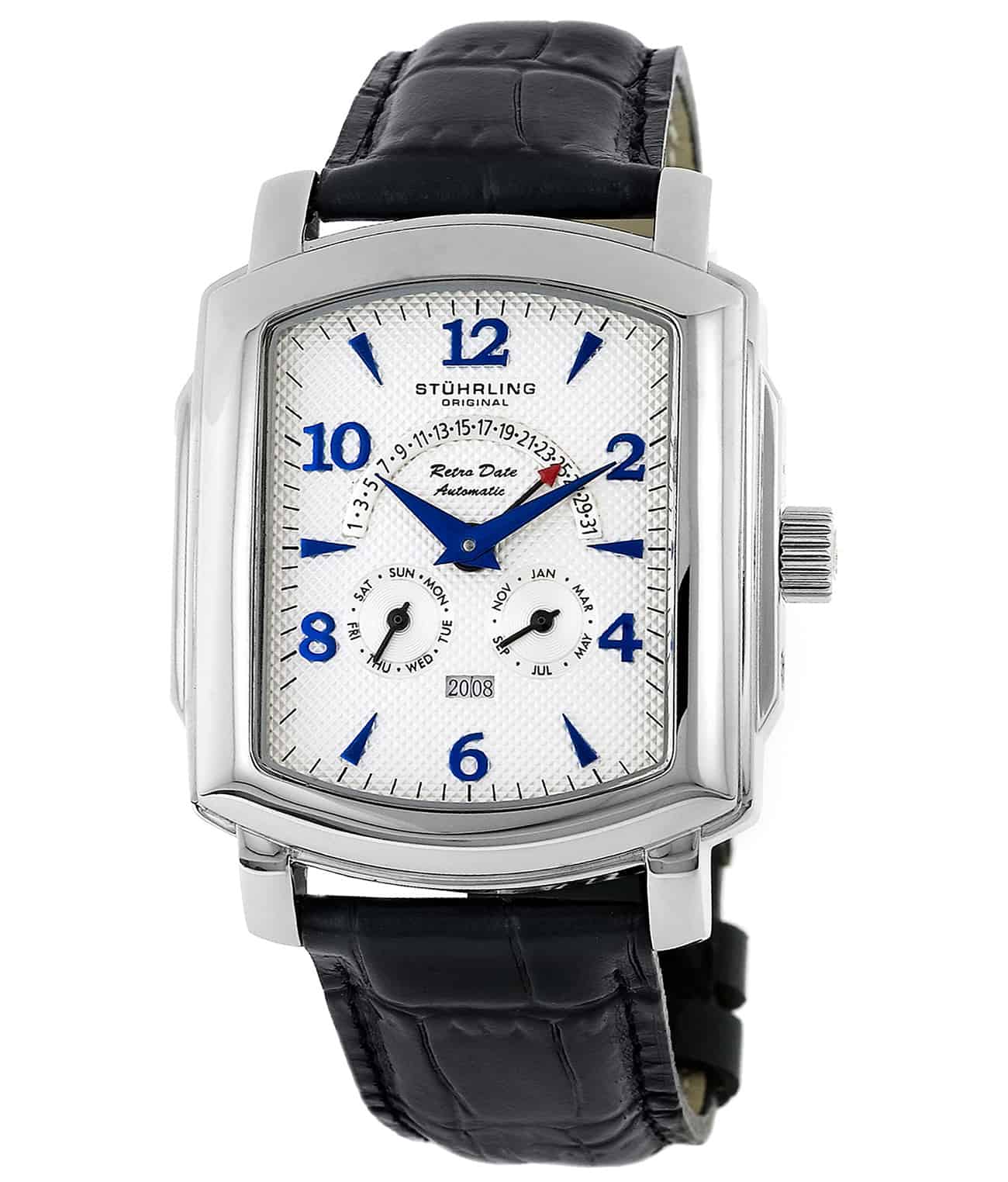 1776 Continental 26R 39mm Classic Men's Watch - Vintage Style Leather Strap Timepiece for Business & Formal Occasions