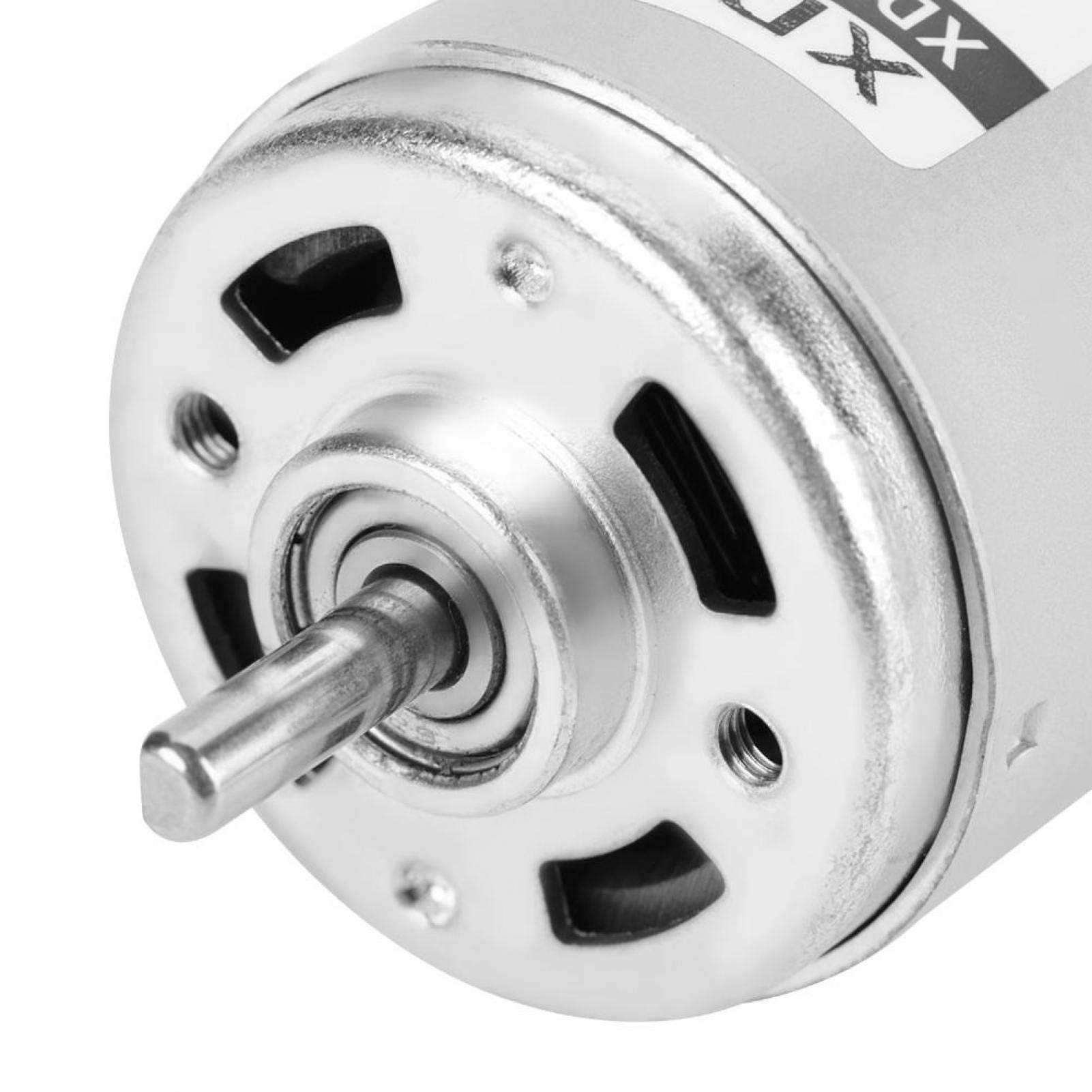 XD-775 12V DC High Speed Motor 10000RPM with Double Ball Bearings - Low Noise Gear Motor for Small Lathes, Precision Machinery & Battery Cars | Ideal for DIY Projects, Robotics & Power Tools